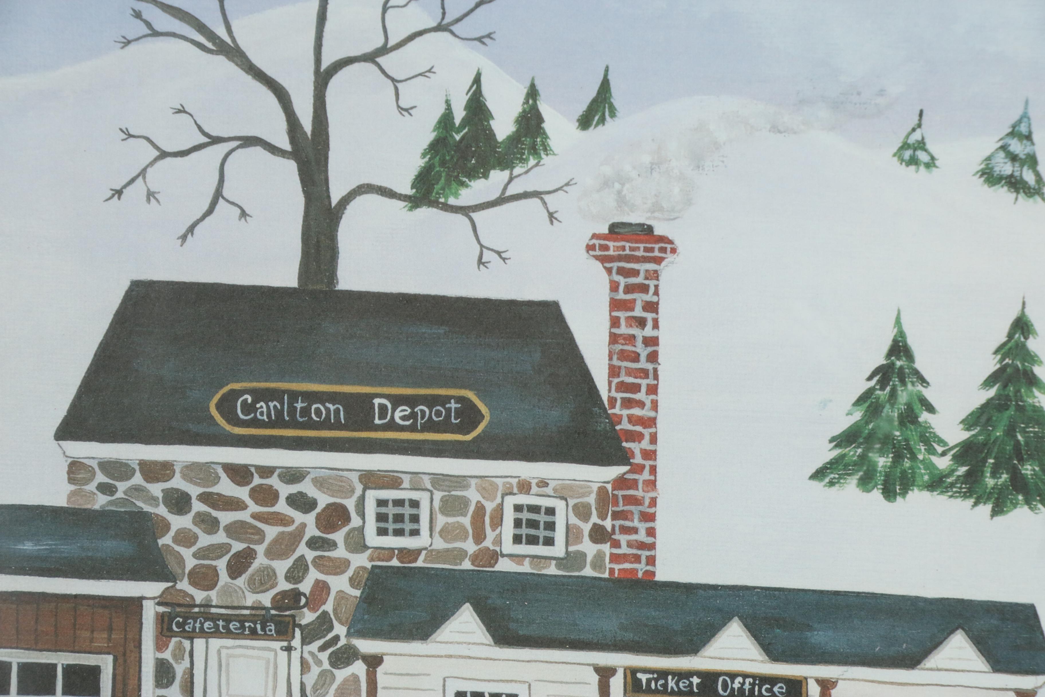 Betty Friess Baumer Offset Lithograph "Going Traveling"