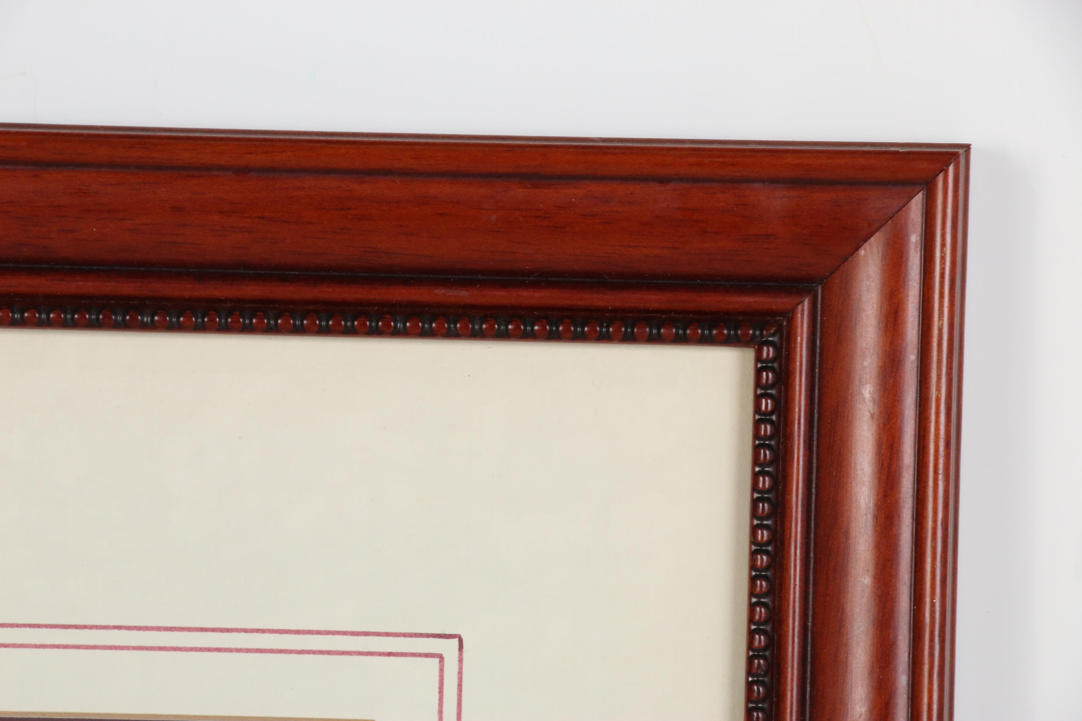 Betty Friess Baumer Offset Lithograph "Going Traveling"