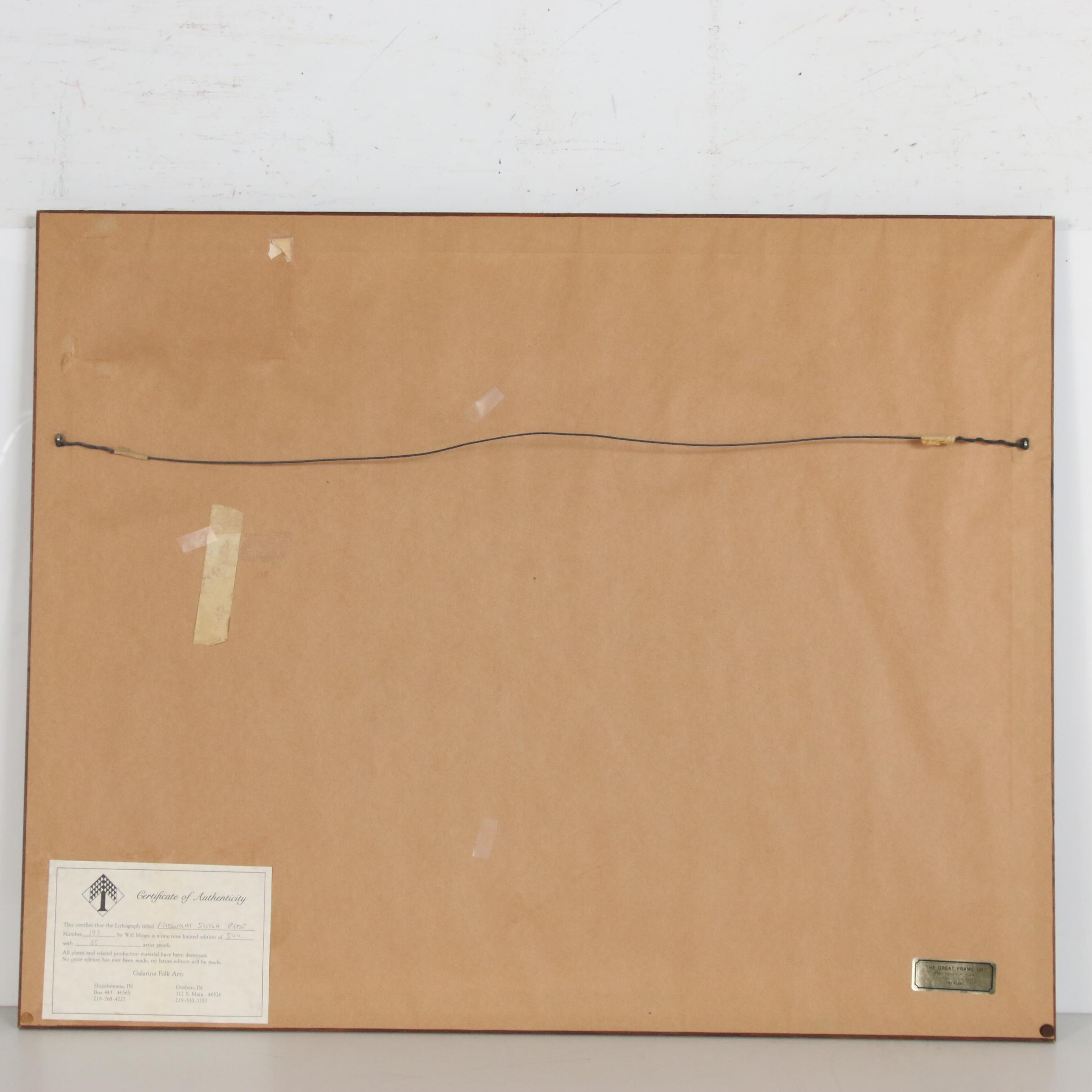 Will Moses Lithograph "Midnight Sleigh Ride"