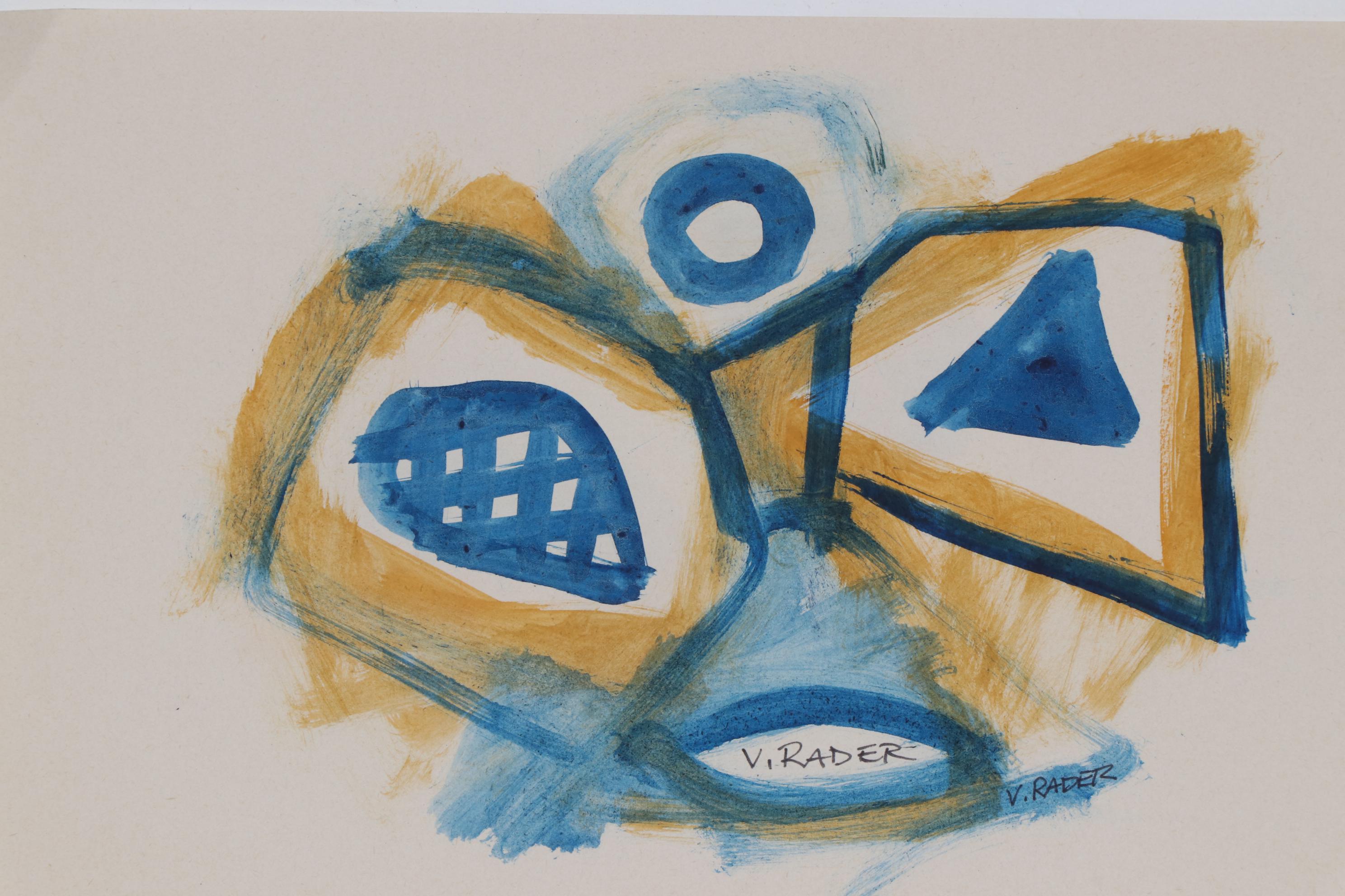 Vernon Rader Abstract Ink and Watercolor Drawings