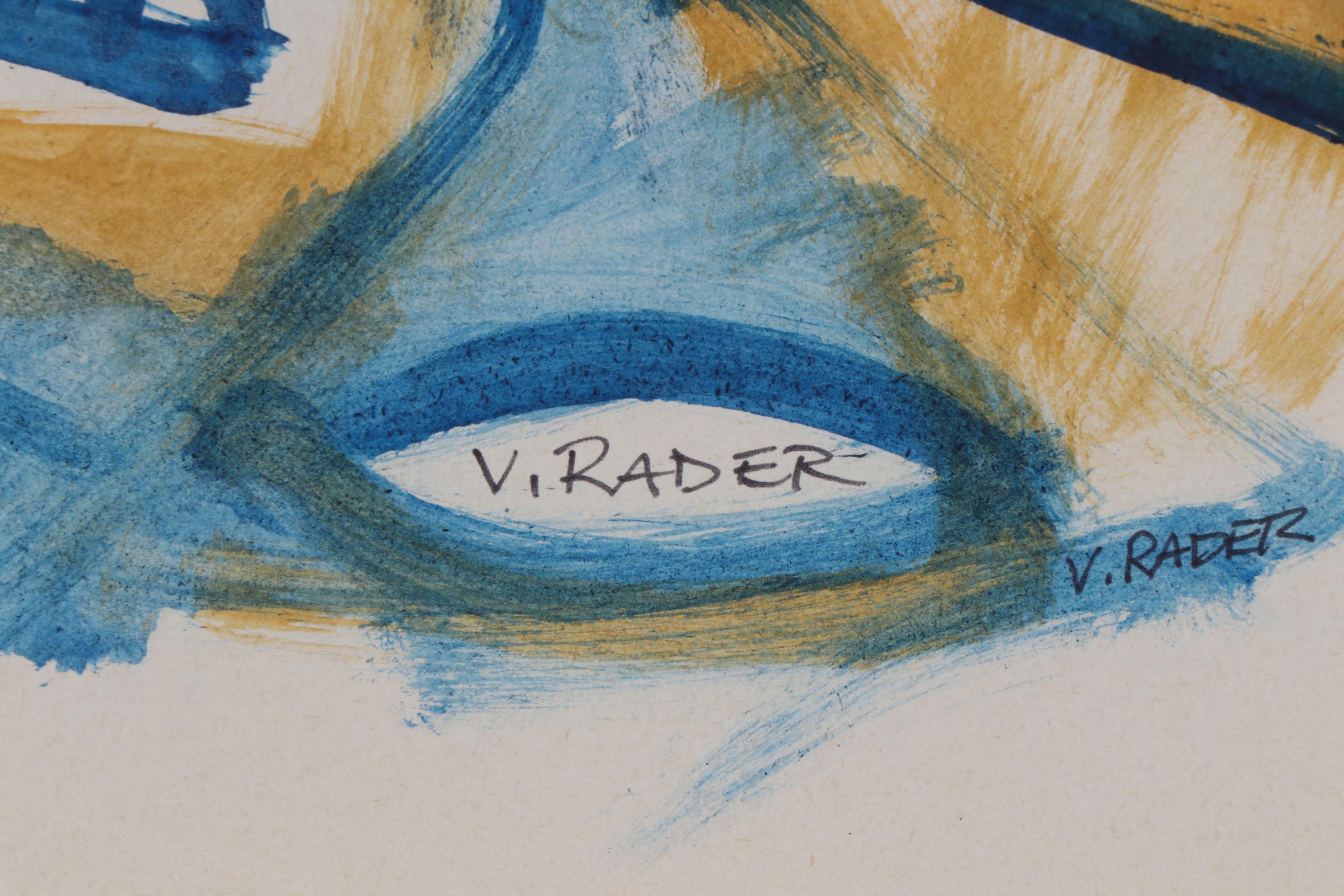 Vernon Rader Abstract Ink and Watercolor Drawings