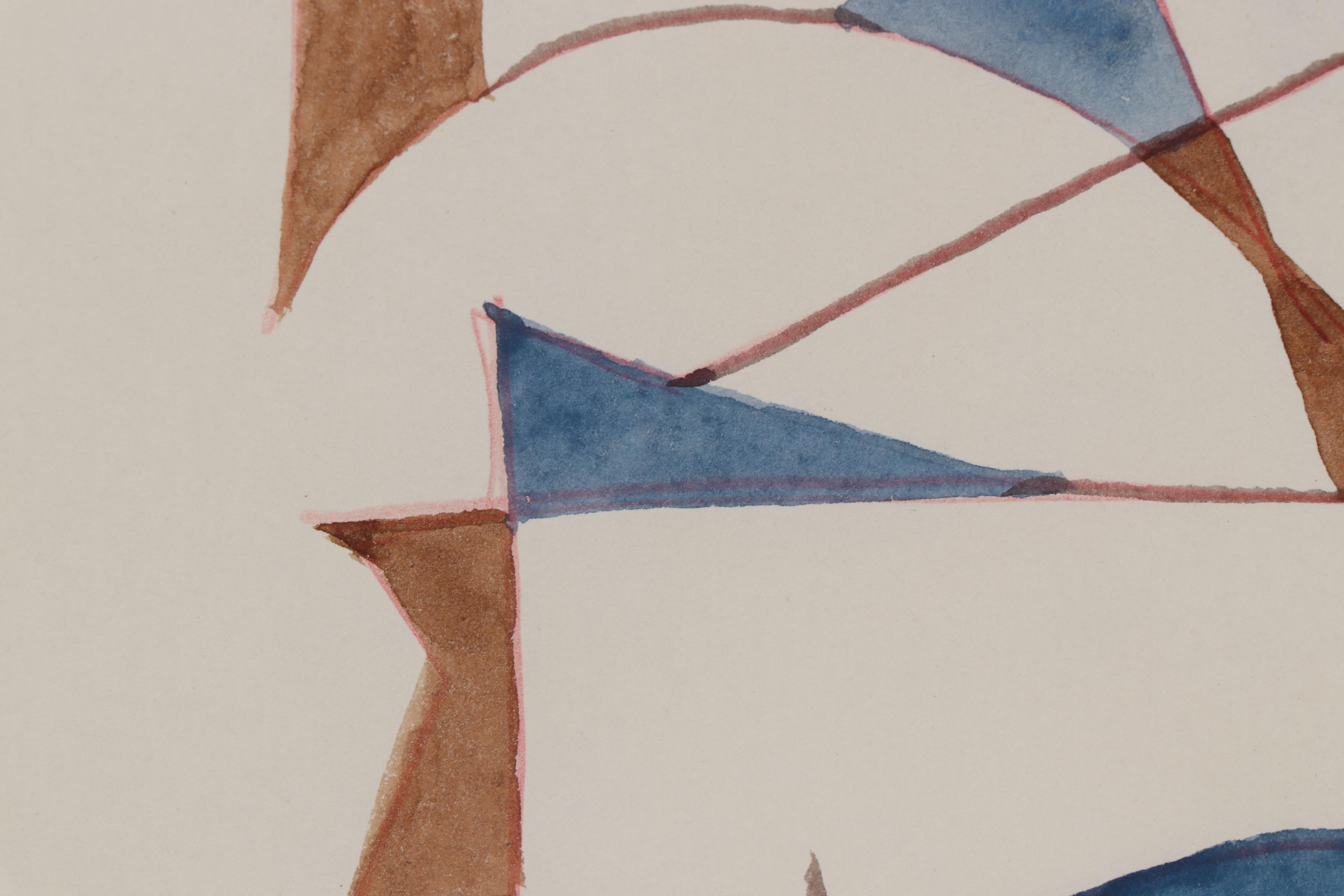 Vernon Rader Abstract Ink and Watercolor Drawings