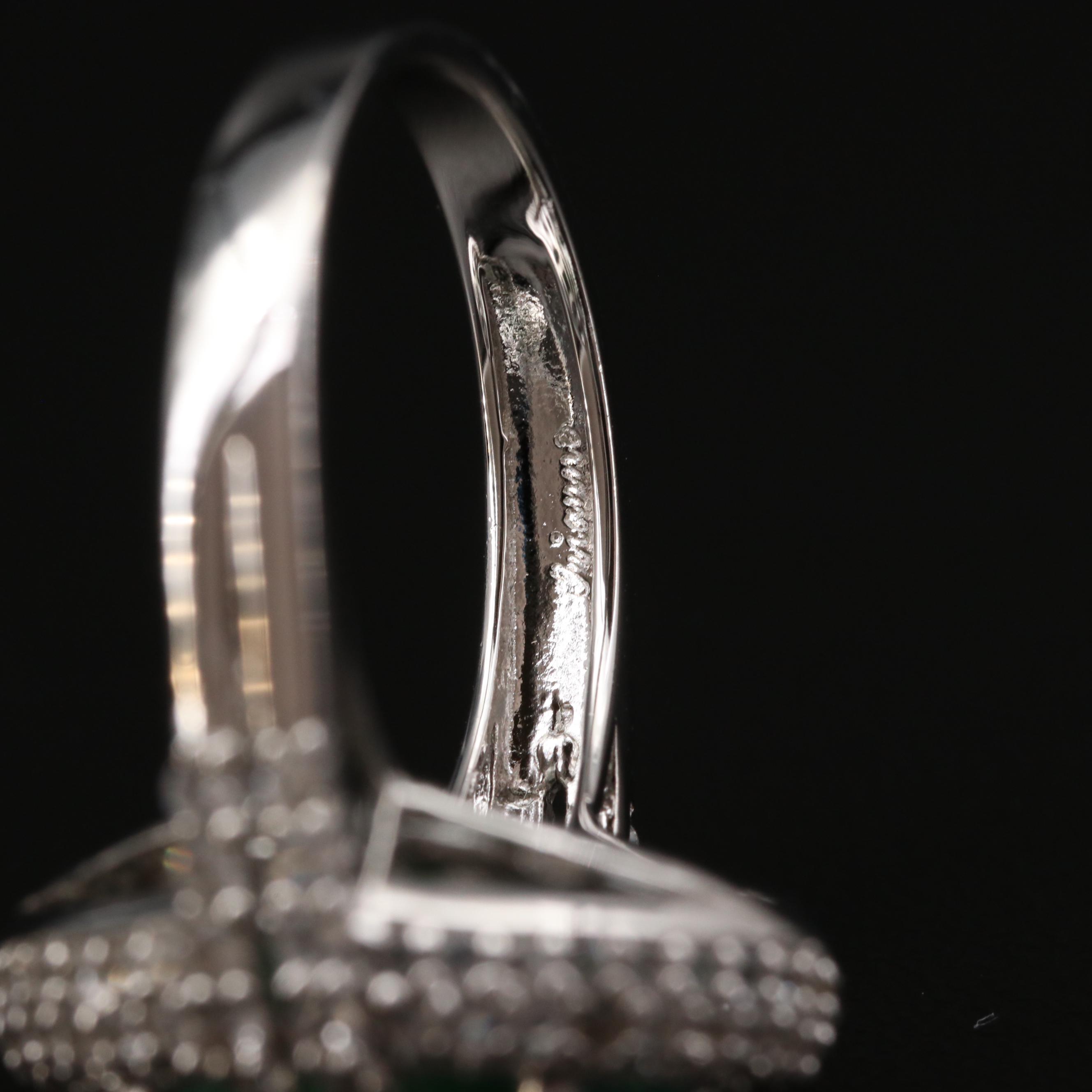 Sterling Silver Beryl and Sapphire Ring