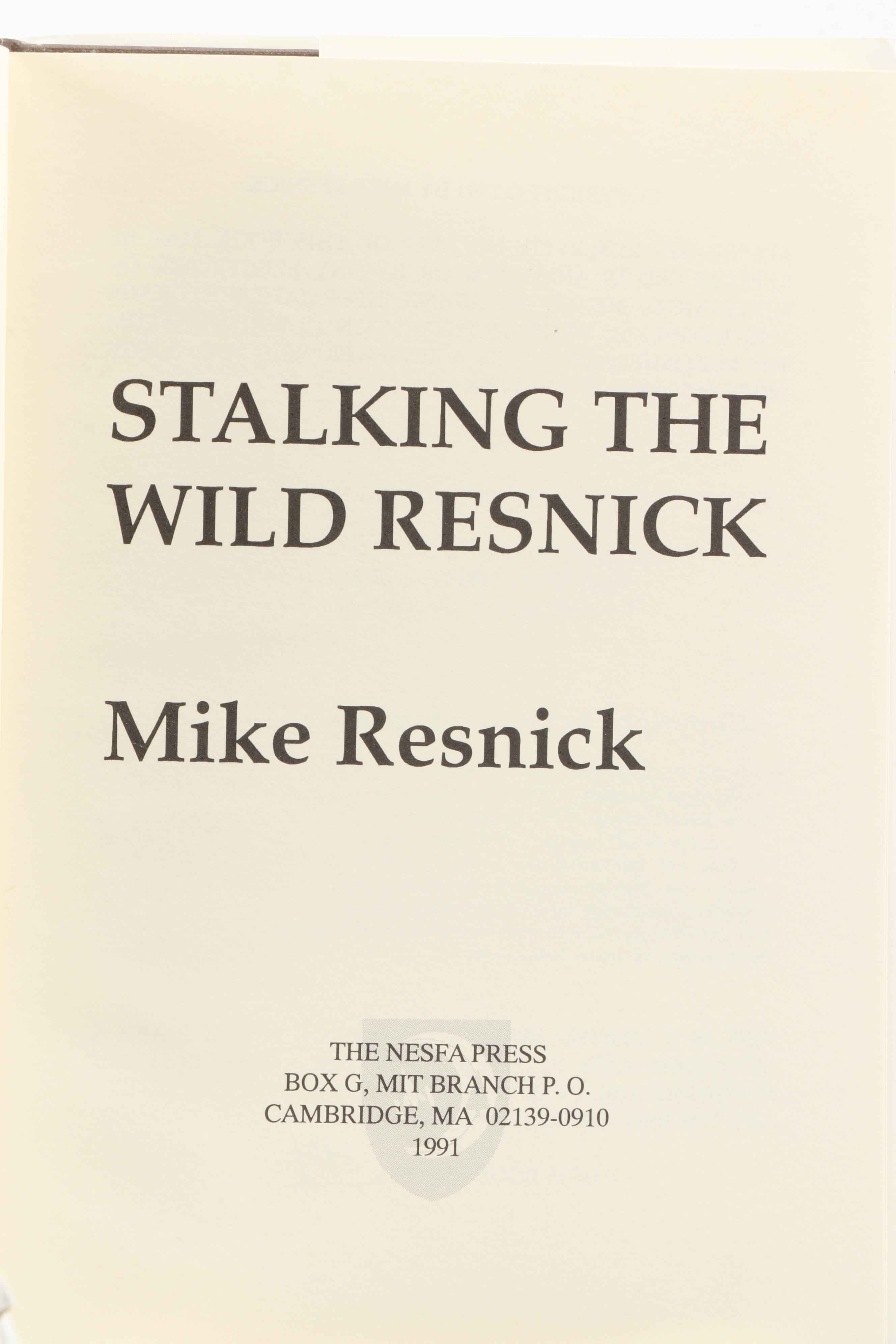 Mike Resnick Books Including Signed "Stalking the Wild Resnick" and "Adventures"