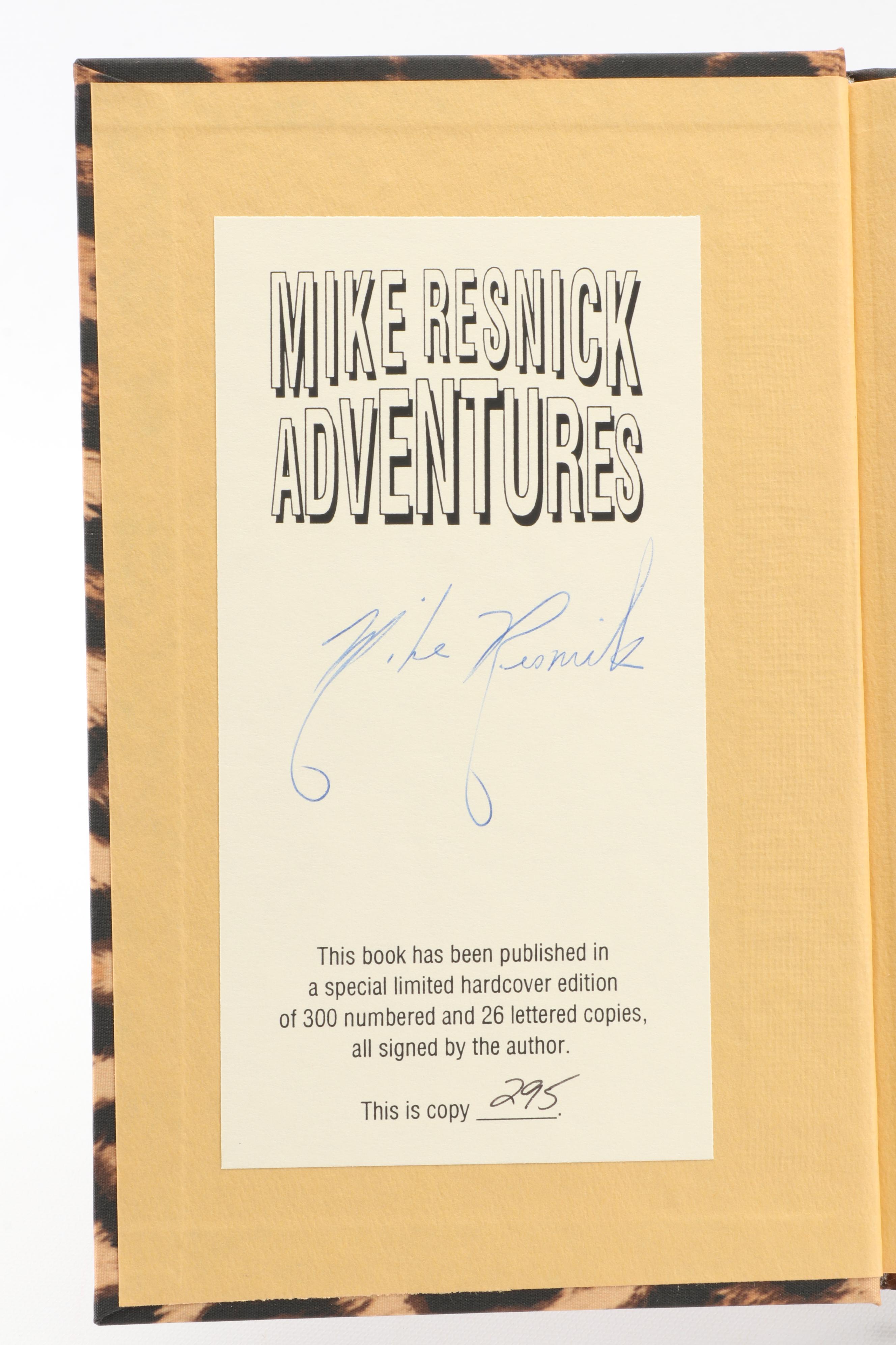Mike Resnick Books Including Signed "Stalking the Wild Resnick" and "Adventures"