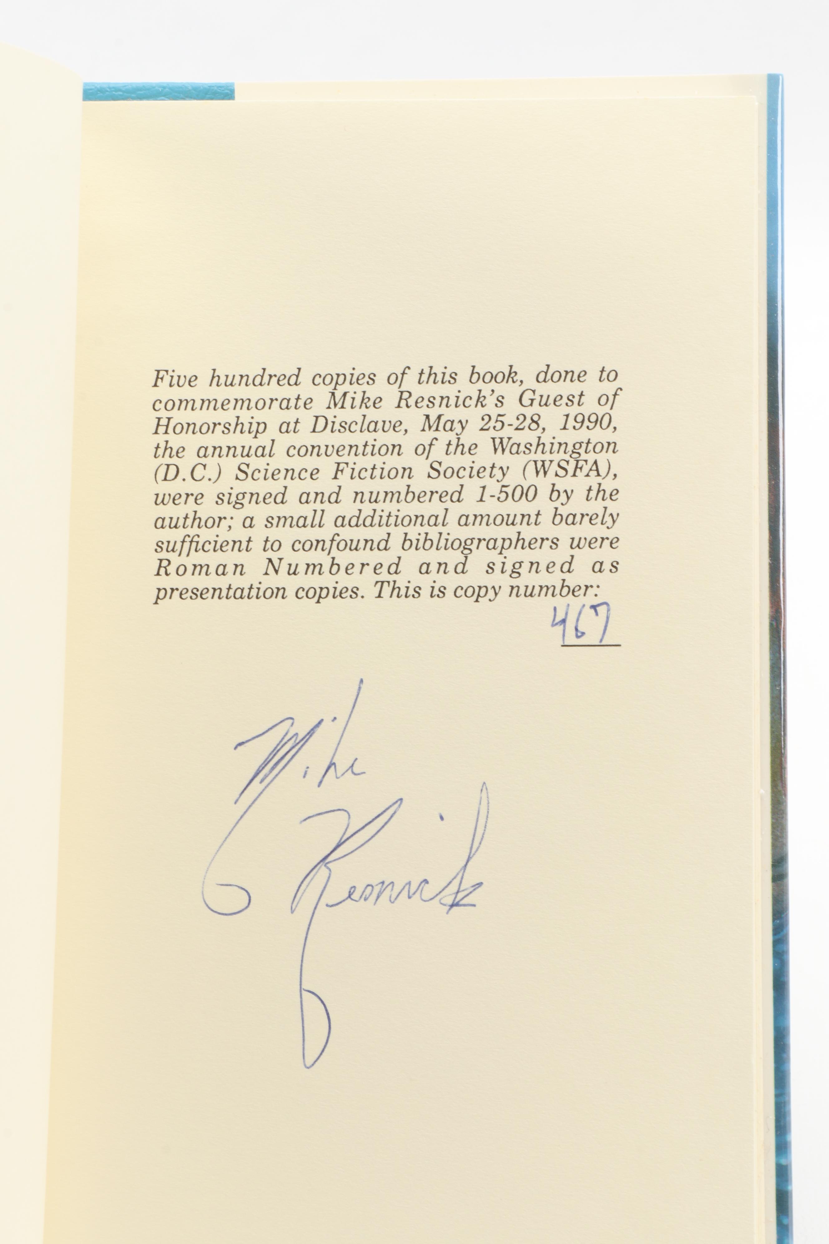 Mike Resnick Books Including Signed "Stalking the Wild Resnick" and "Adventures"