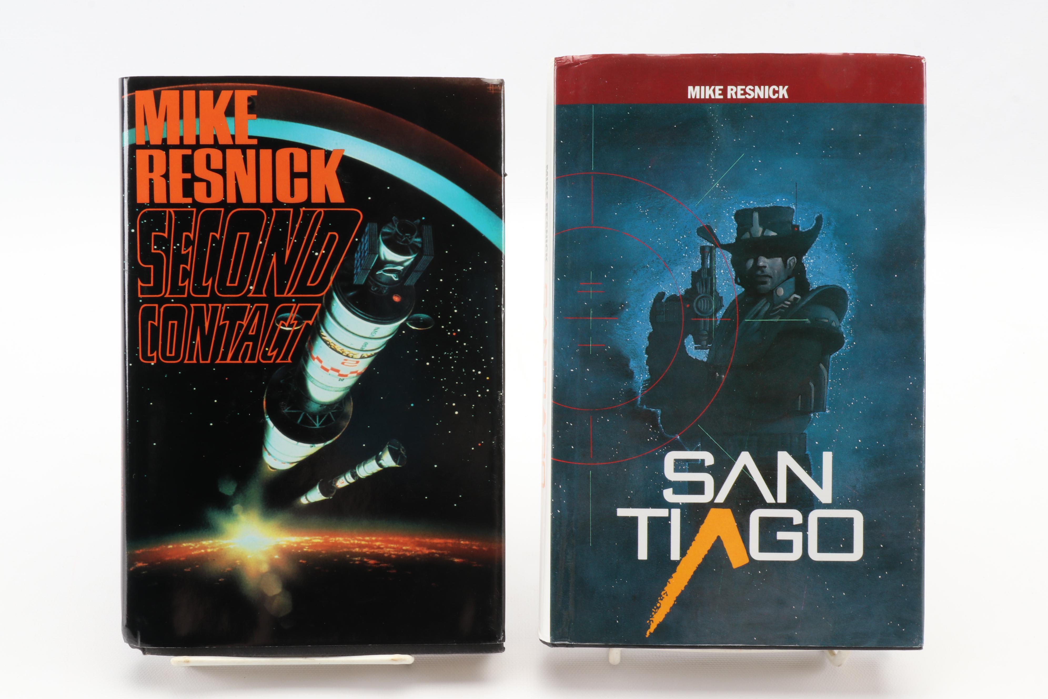 Mike Resnick Books Including Signed "Stalking the Wild Resnick" and "Adventures"