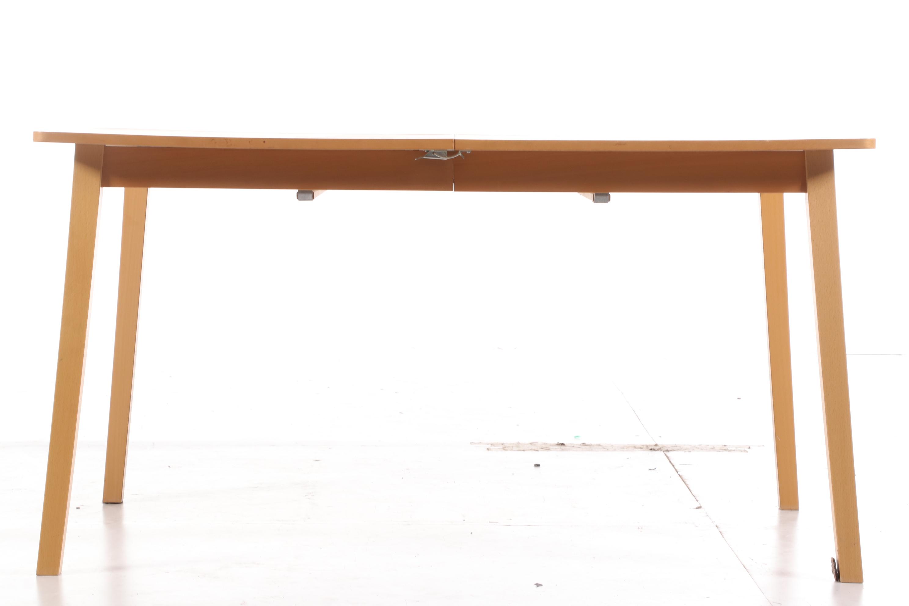 IKEA "Nygard" Contemporary Beech Extension Dining Table