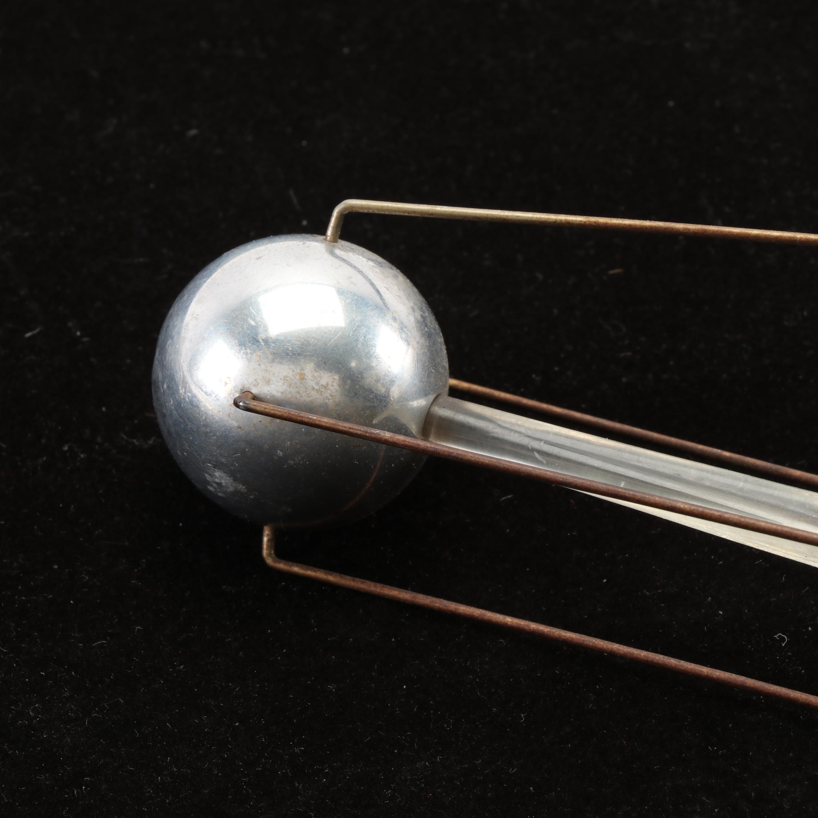 Soviet Union "Sputnik" Music Box Plastic and Metal Satellite Attachment