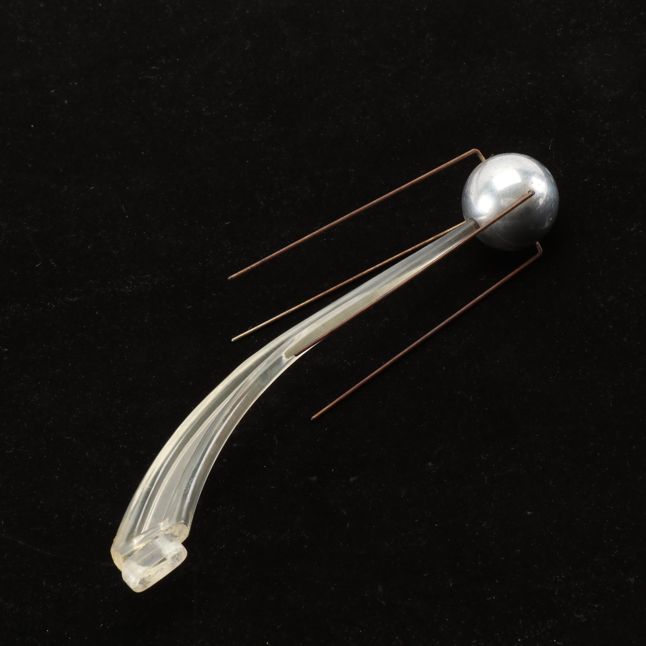 Soviet Union "Sputnik" Music Box Plastic and Metal Satellite Attachment