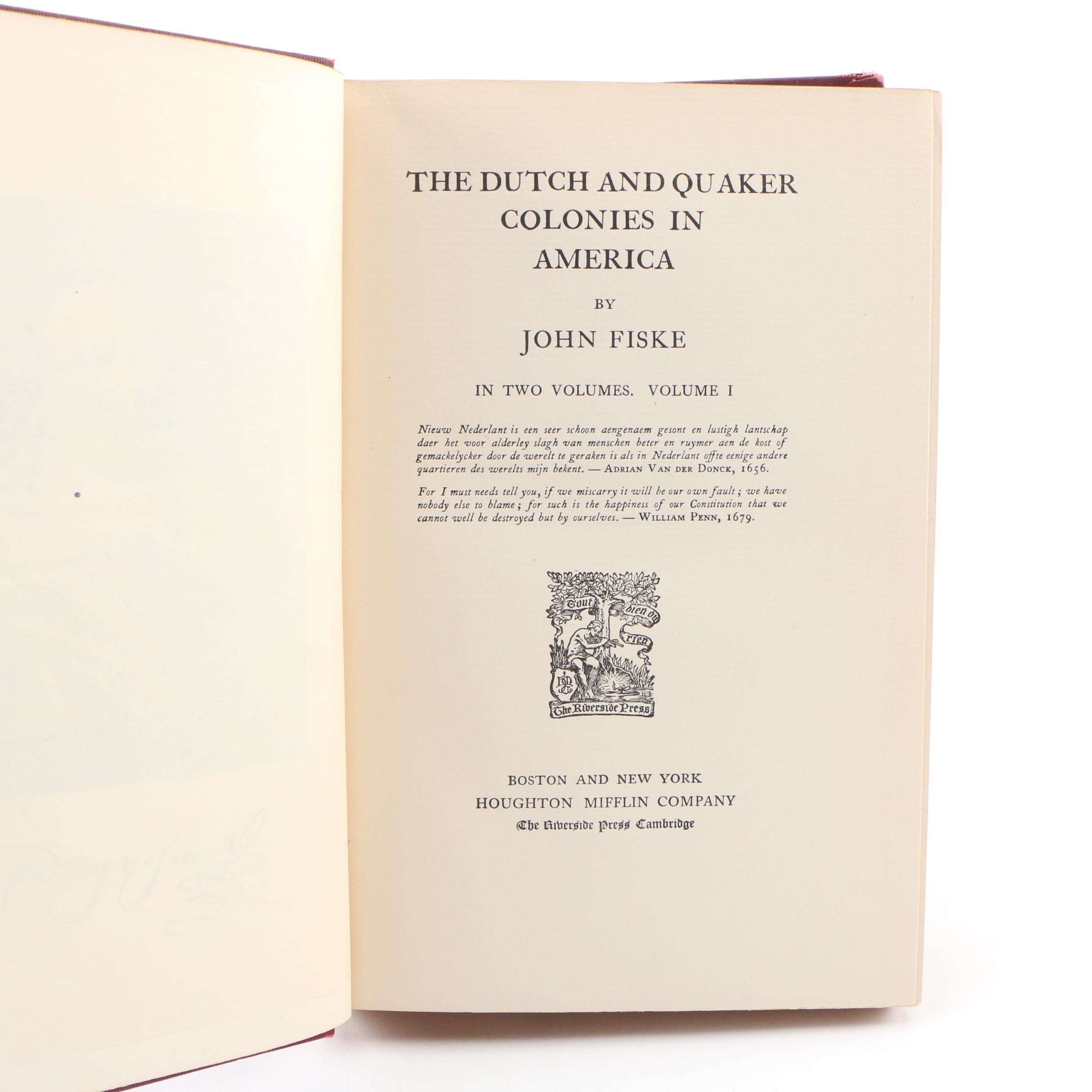"John Fiske's Historical Writings", 1902