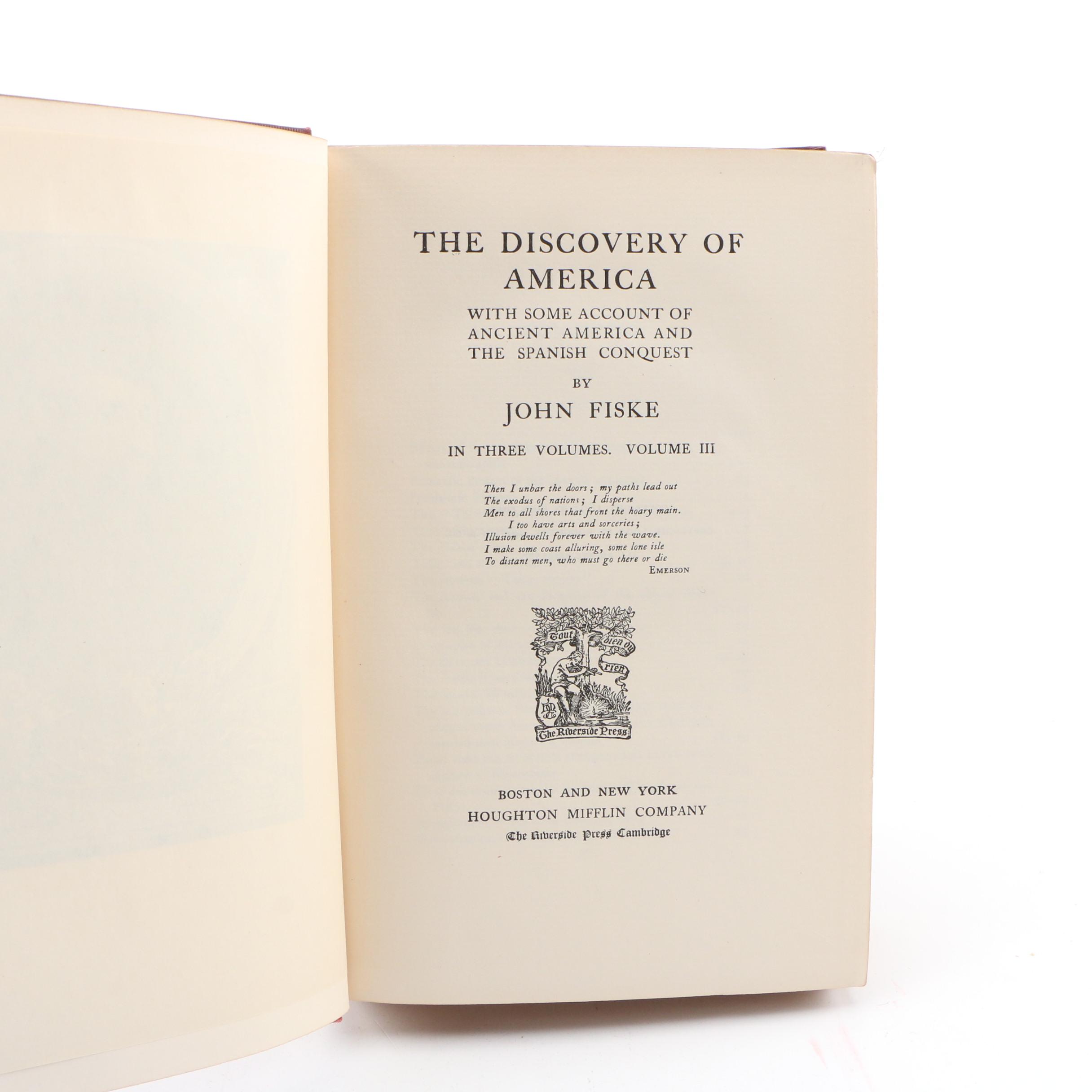 "John Fiske's Historical Writings", 1902