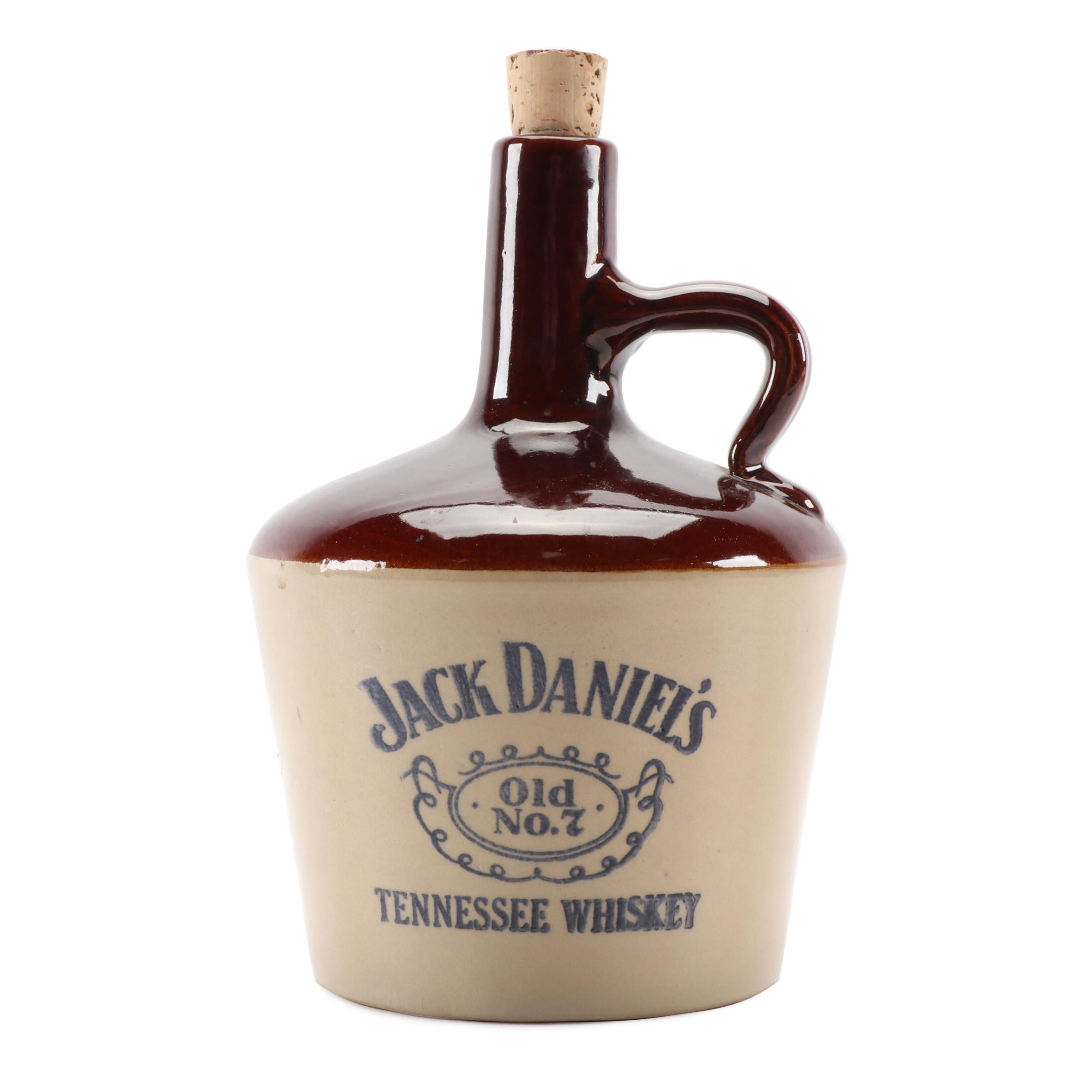 Jack Daniel's Old No. 7 Tennessee Whiskey Stoneware Jug, Mid-20th Century