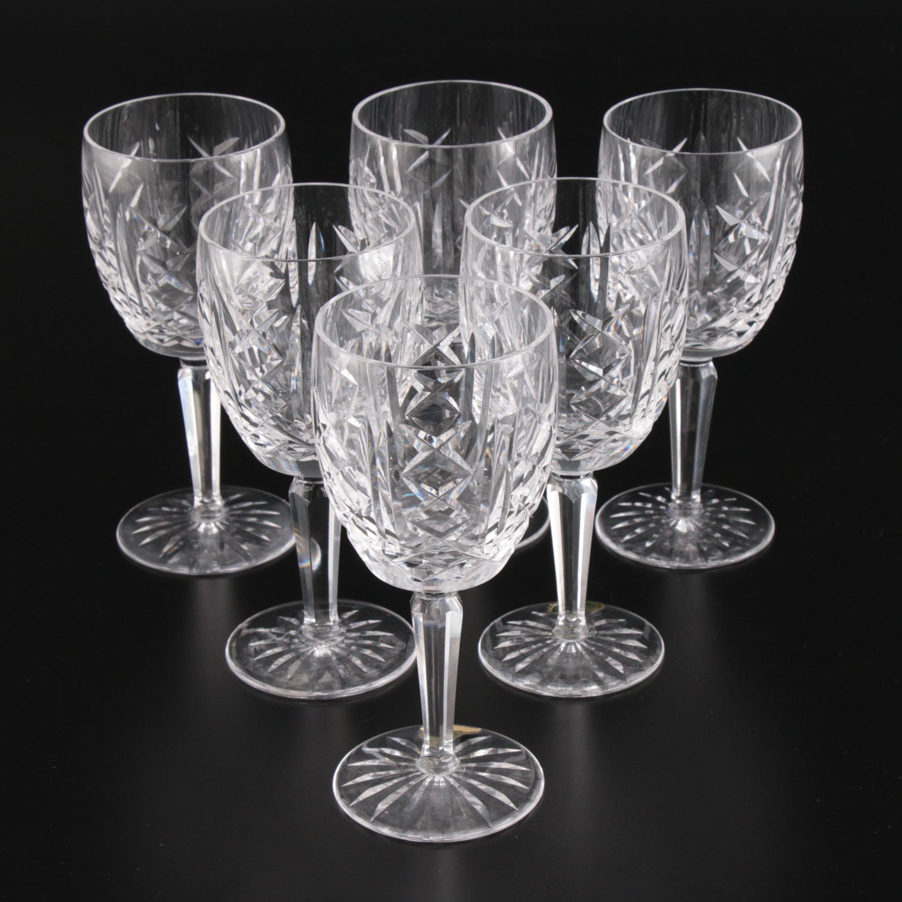 Waterford "Glengarriff" Crystal Water Goblets, Set of 6