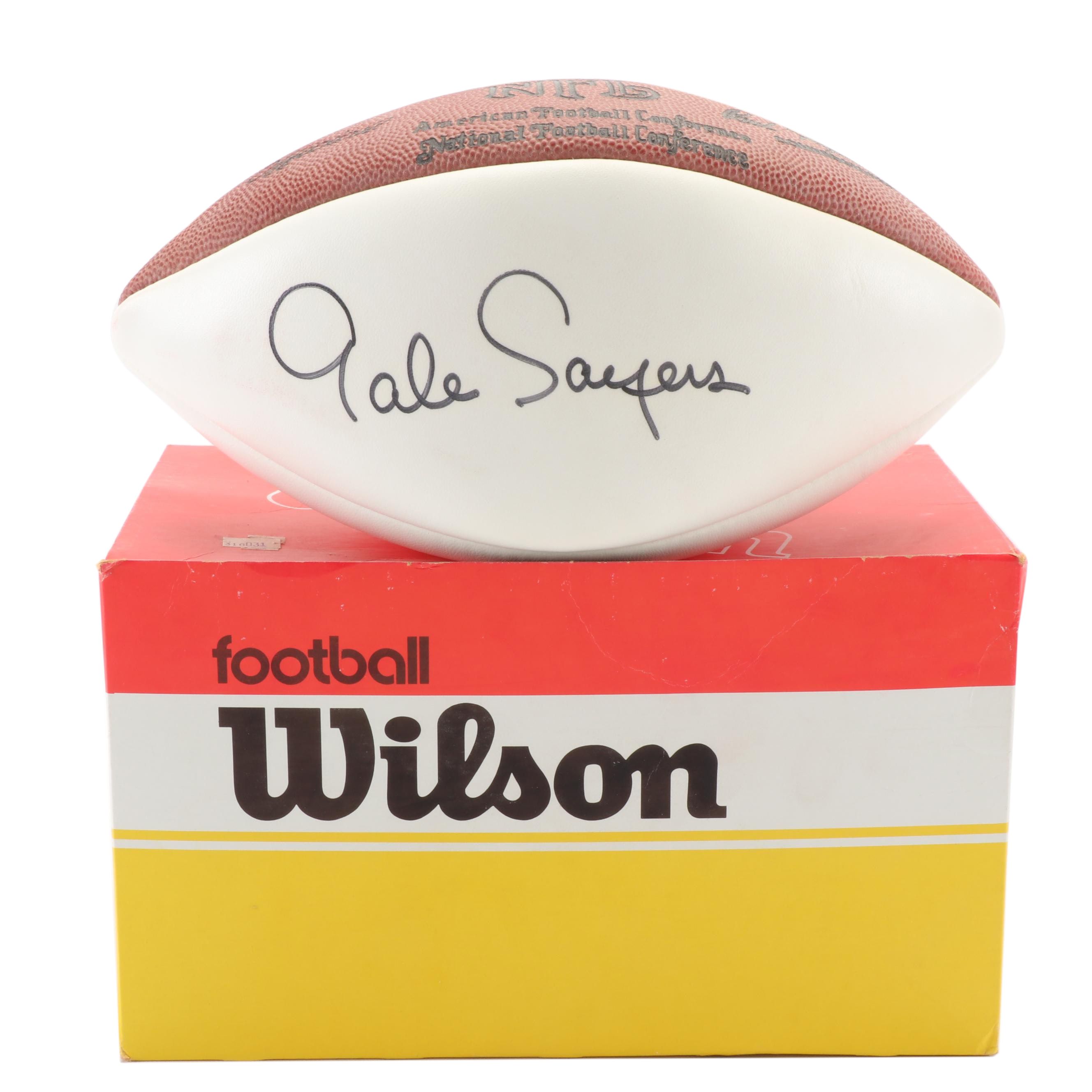 Gale Sayers Signed Wilson NFL Signature Football