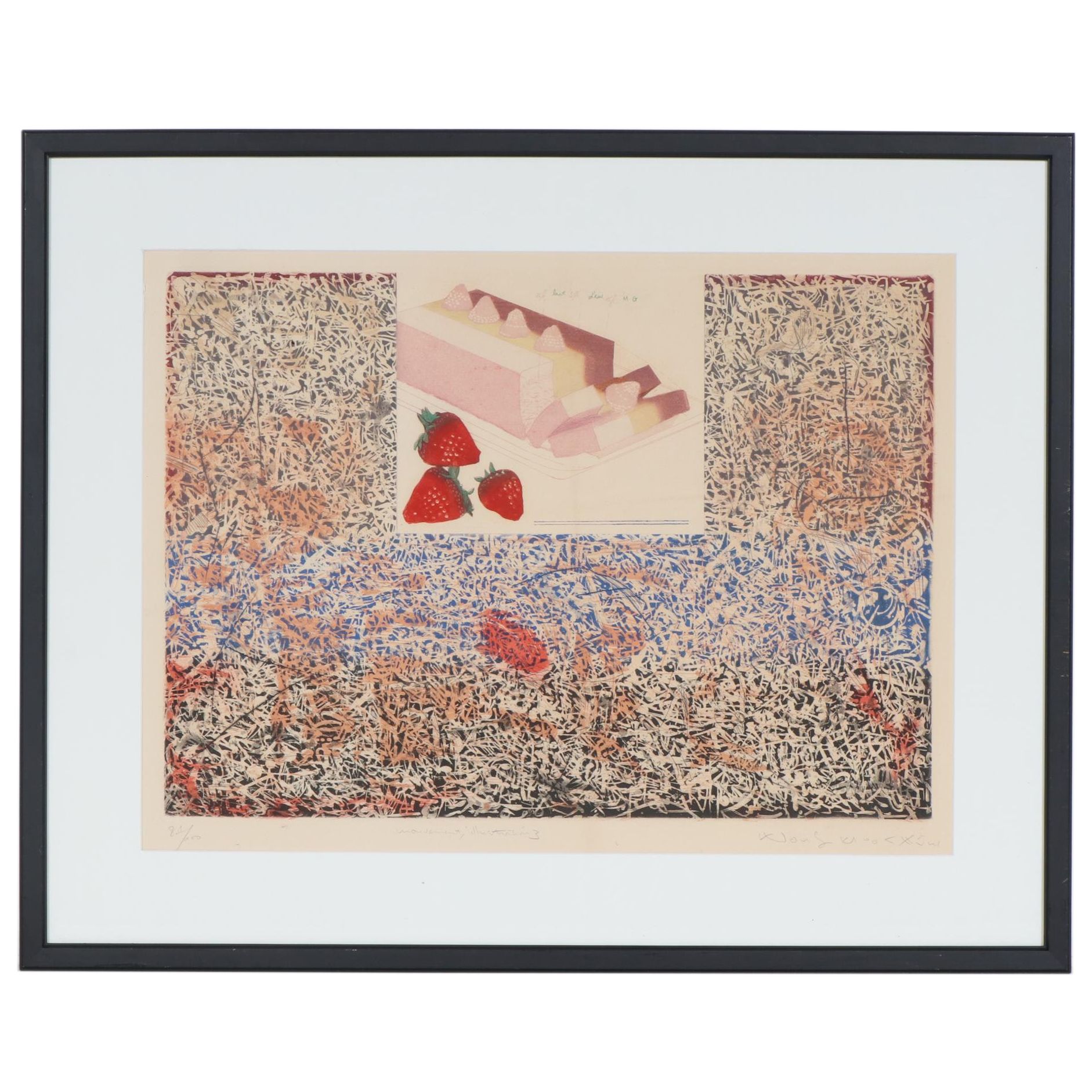 Wong Moo-Chew Aquatint Etching "Movement, Illustration 3", Late 20th Century