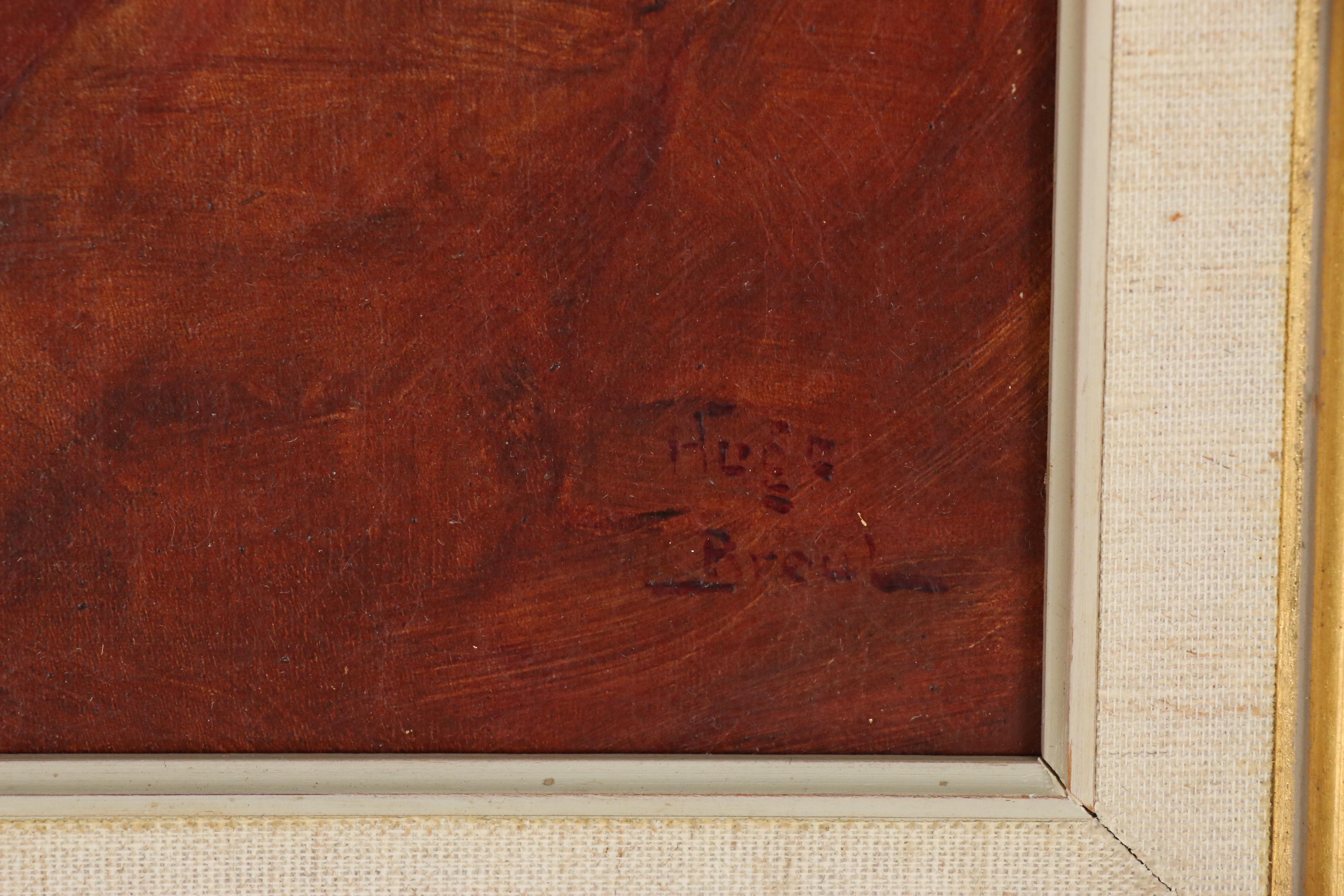 Hugo August Bernhard Breul Oil Portrait of Woman in Red