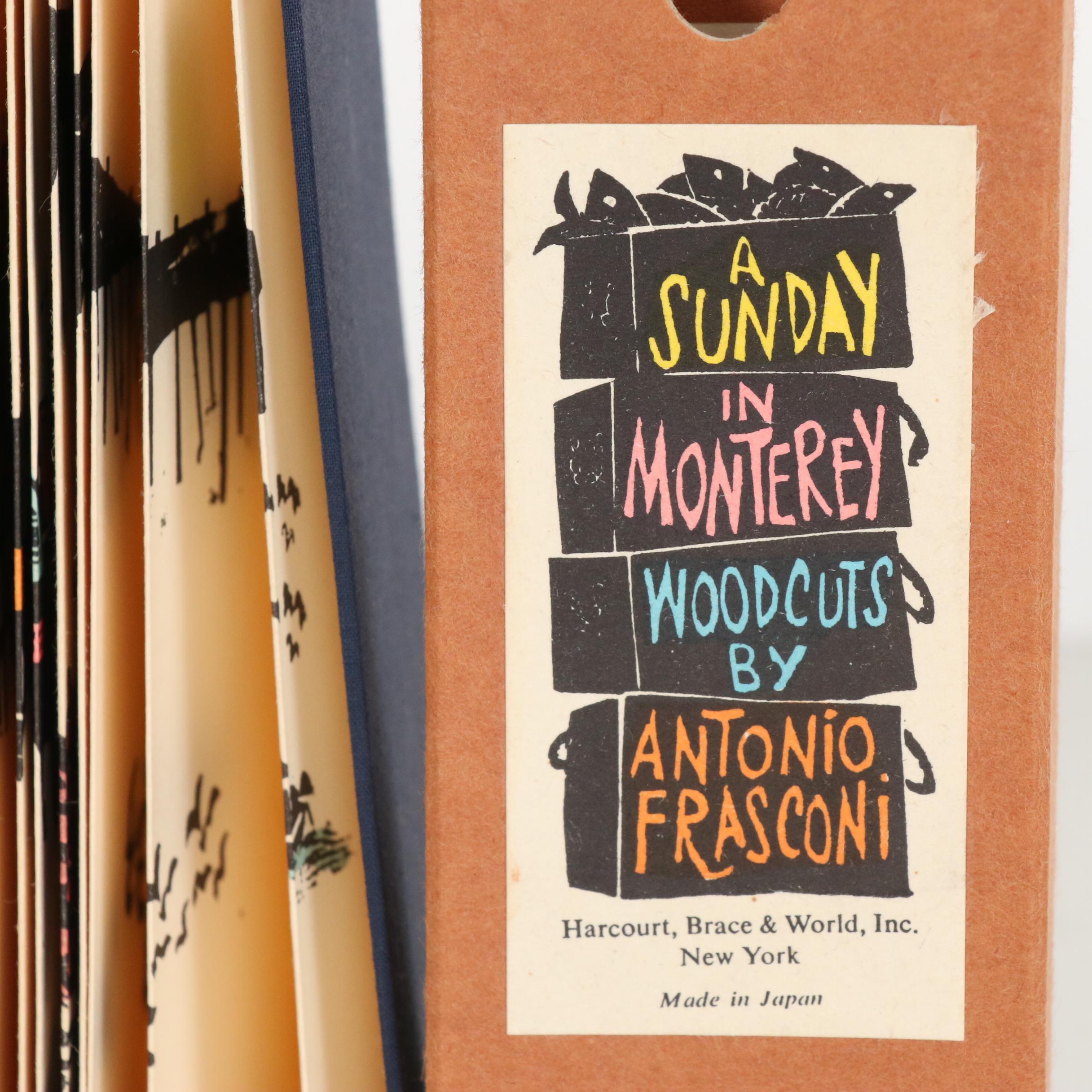 1964 First Edition "A Sunday in Monterey" by Antonio Frasconi