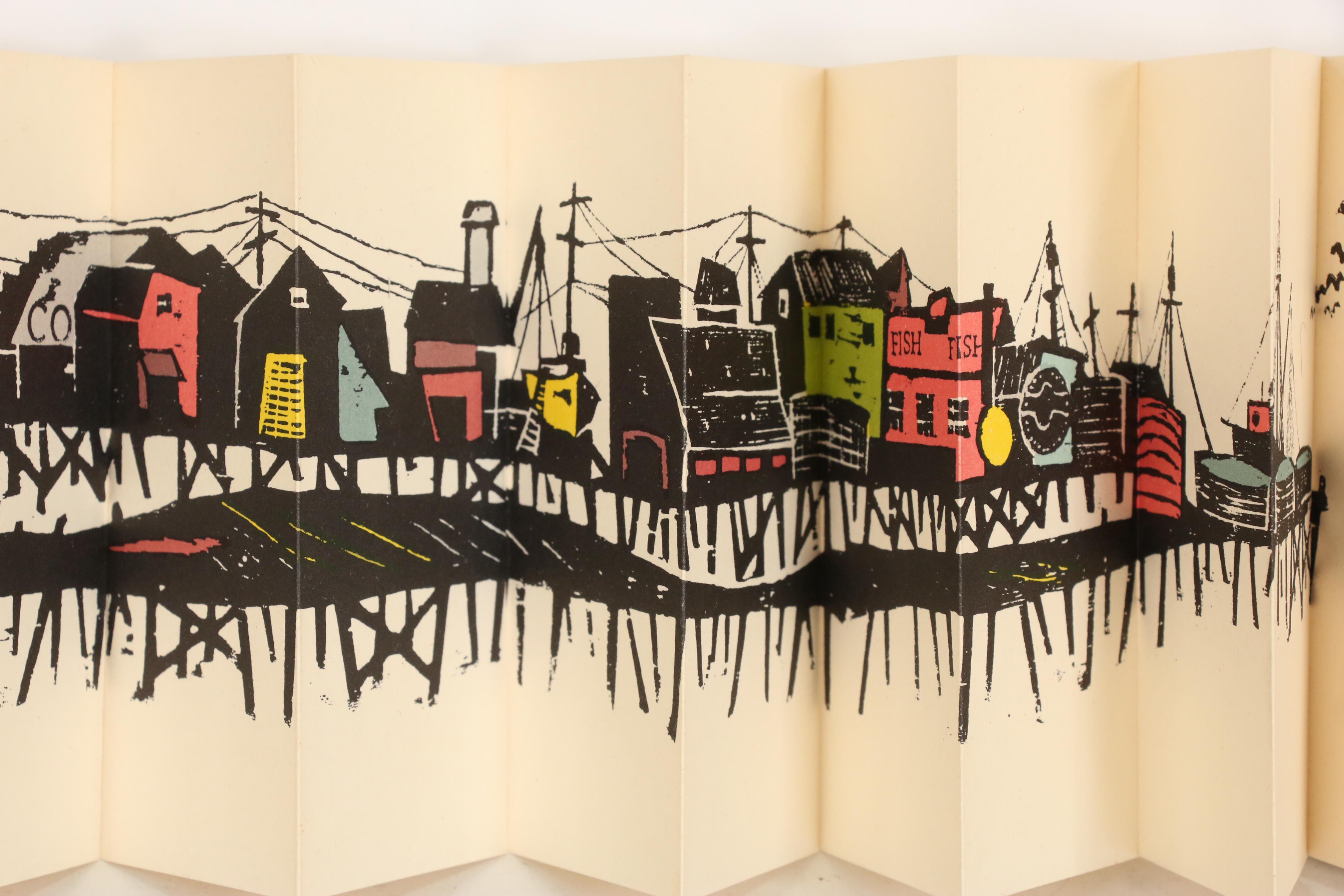 1964 First Edition "A Sunday in Monterey" by Antonio Frasconi