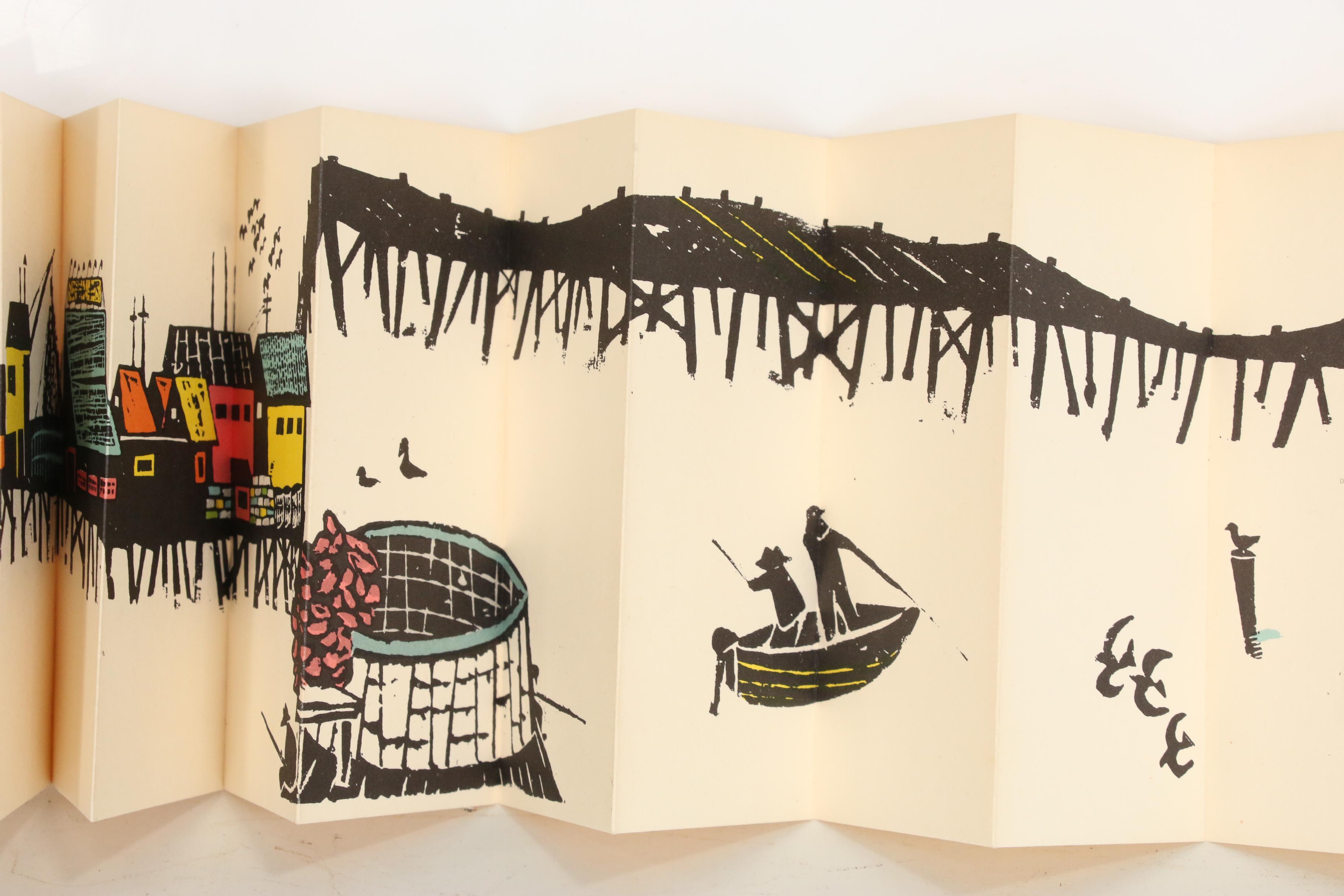 1964 First Edition "A Sunday in Monterey" by Antonio Frasconi