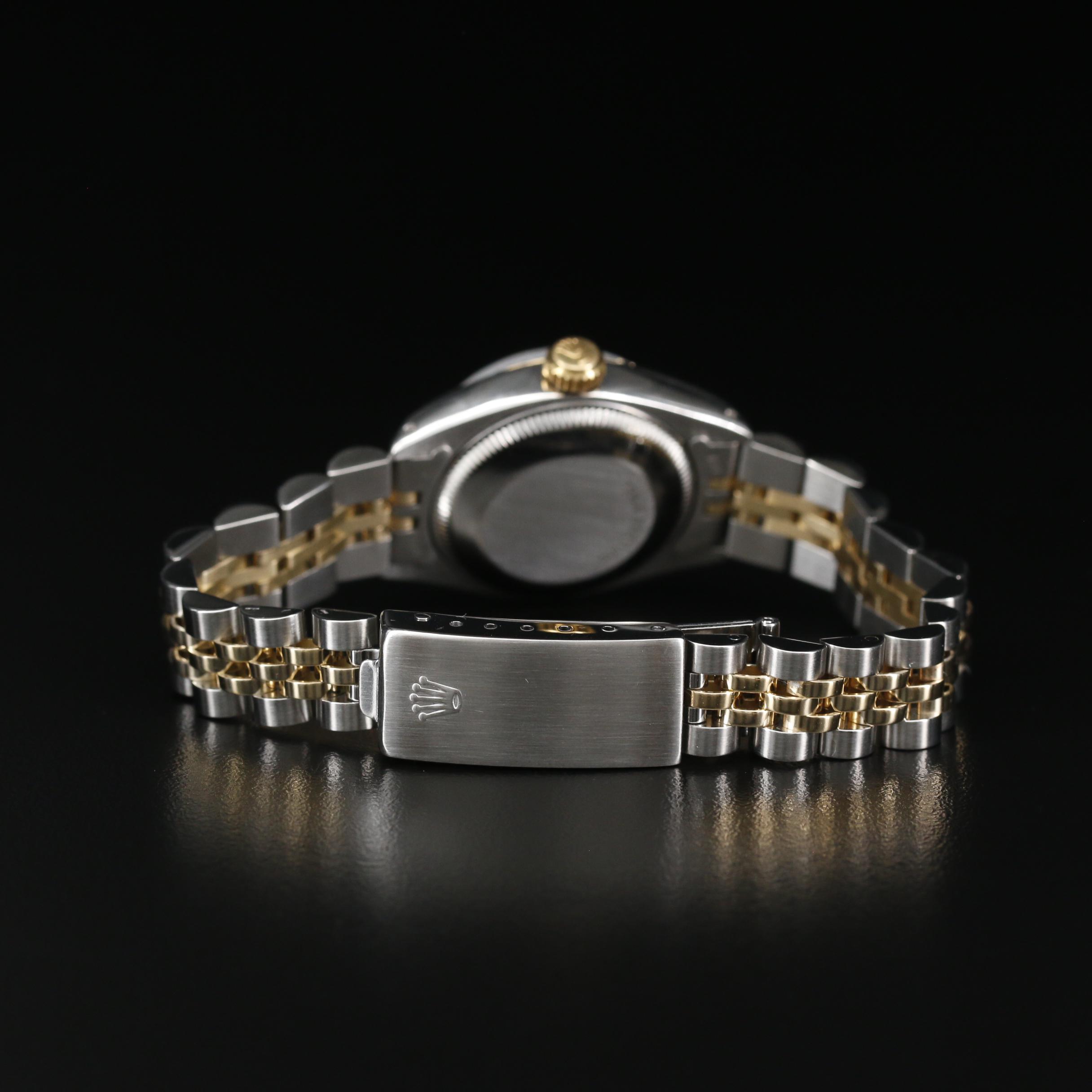 1981 Rolex Datejust 14K Gold and Stainless Steel Diamond Dial Watch