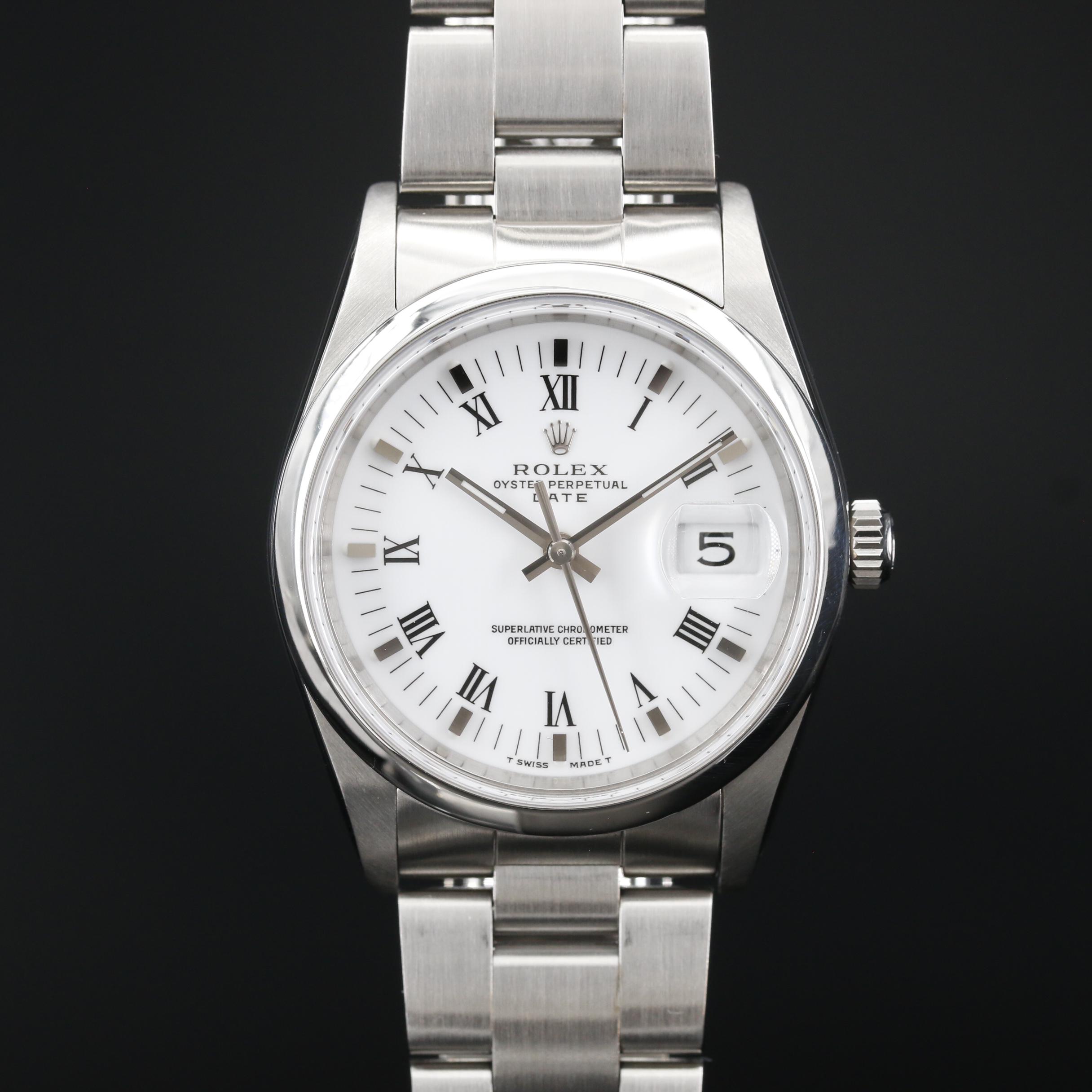 Rolex Date Stainless Steel Automatic Watch, Vintage