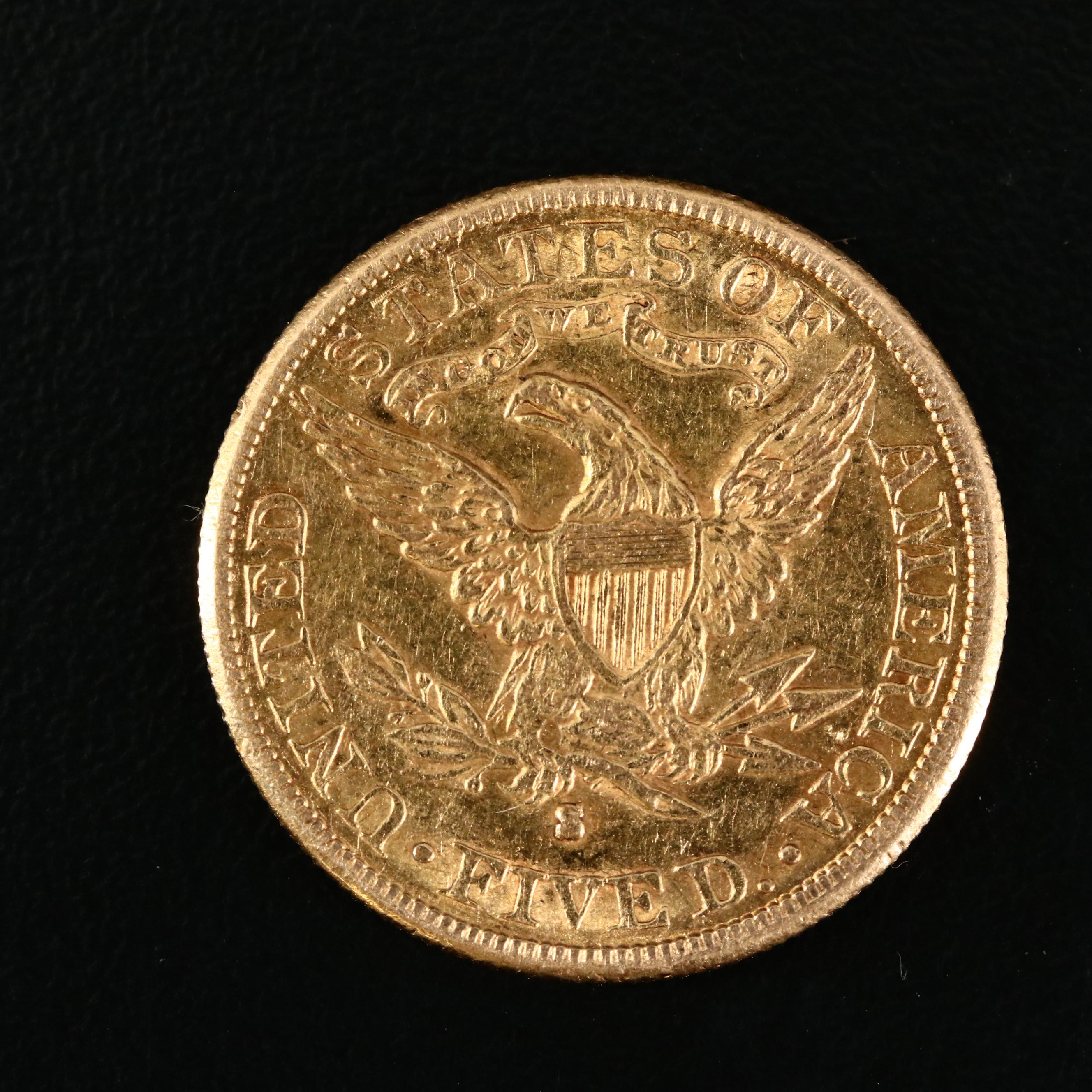 1886-S Liberty Head $5 Gold Coin