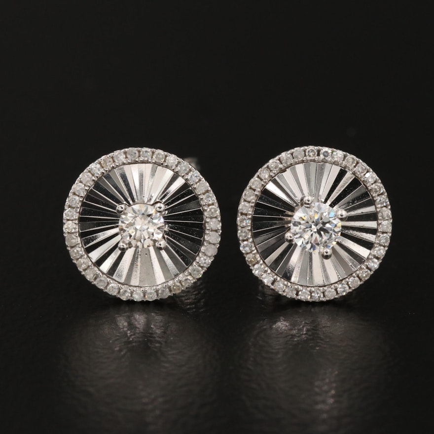 14K Diamond Stud Earrings