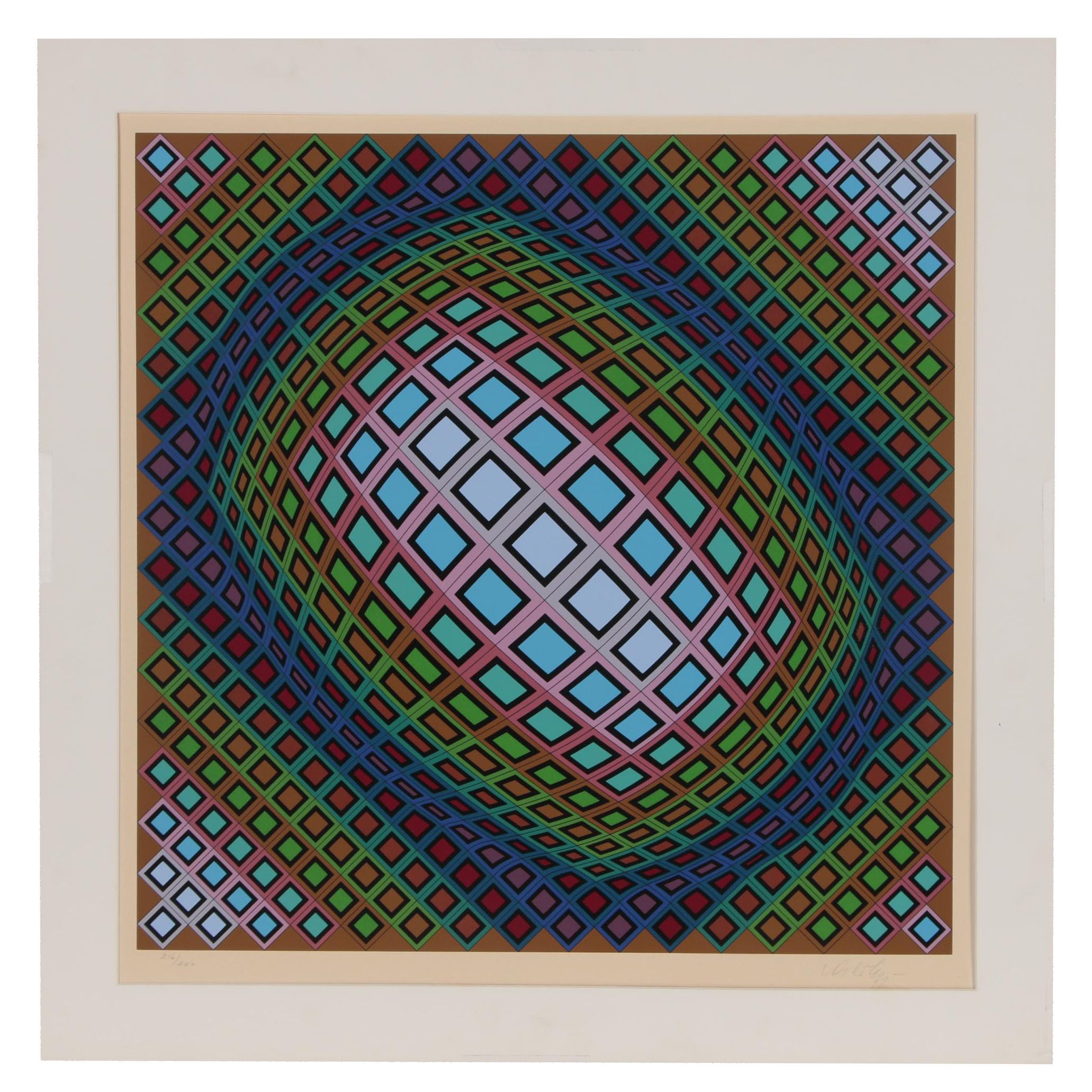 Victor Vasarely Serigraph "Verde"