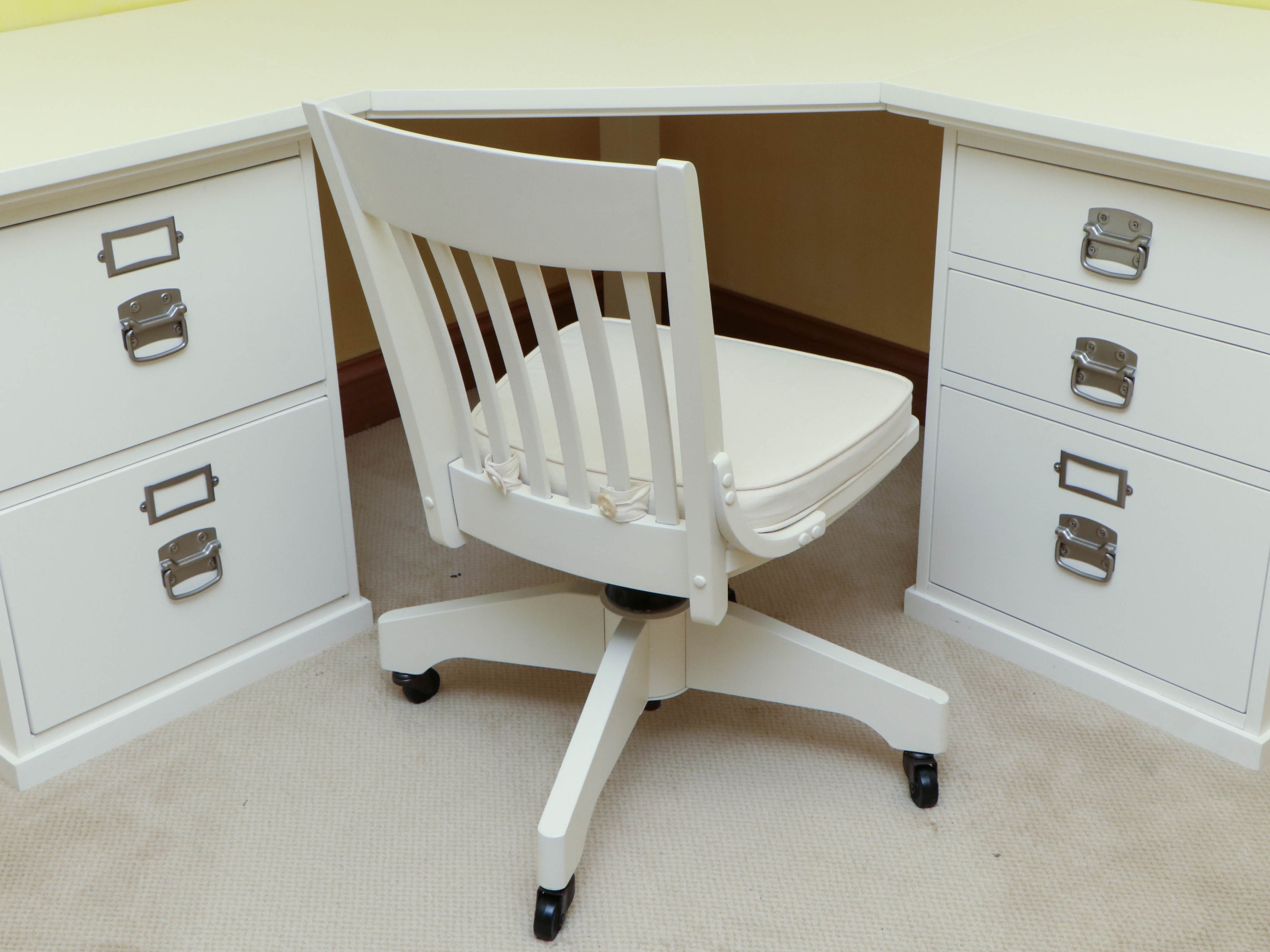 Pottery Barn "Bedford" Corner Desk with Swivel Chair