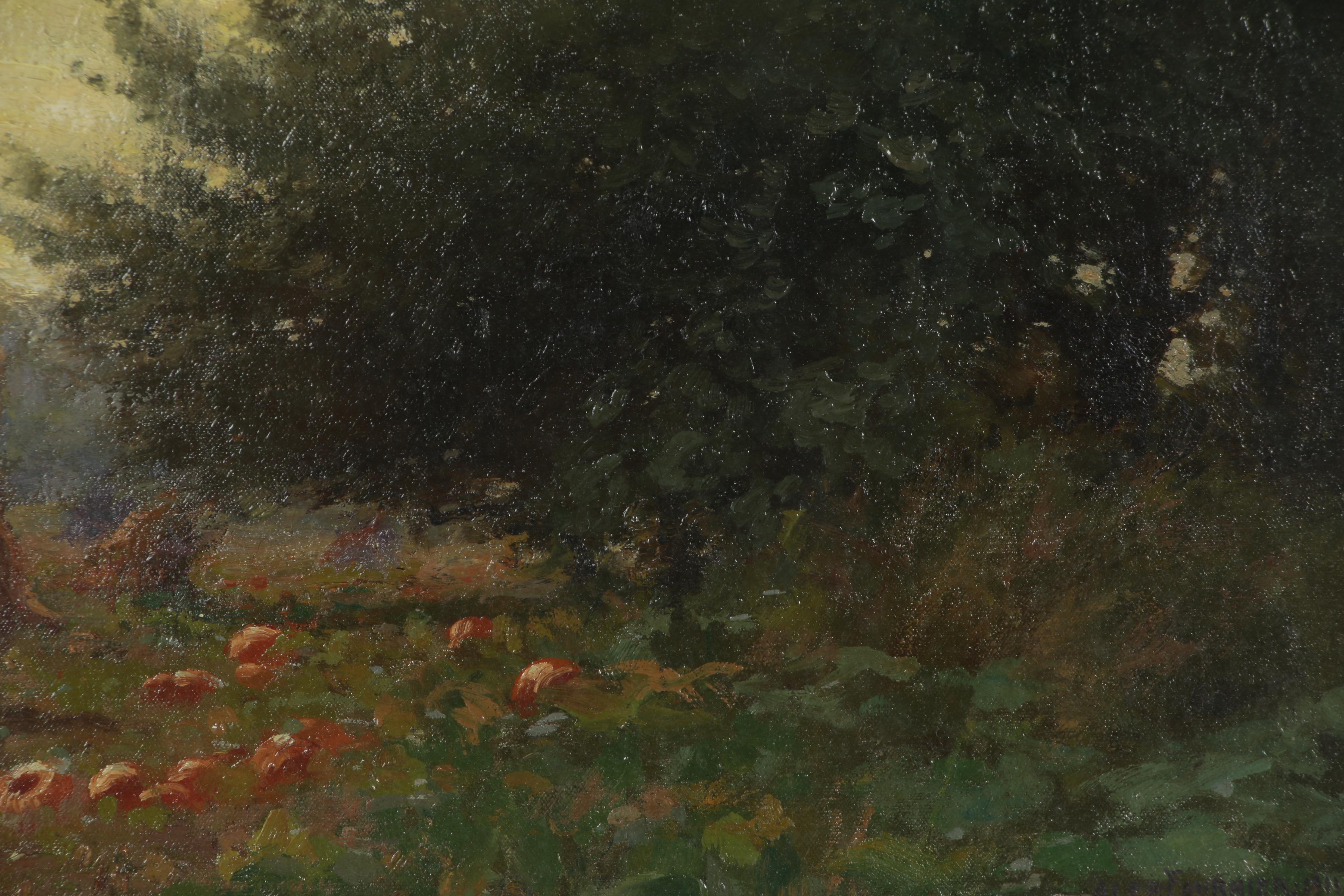 Alexis Jean Fournier Pastoral Landscape Oil Painting, 1911