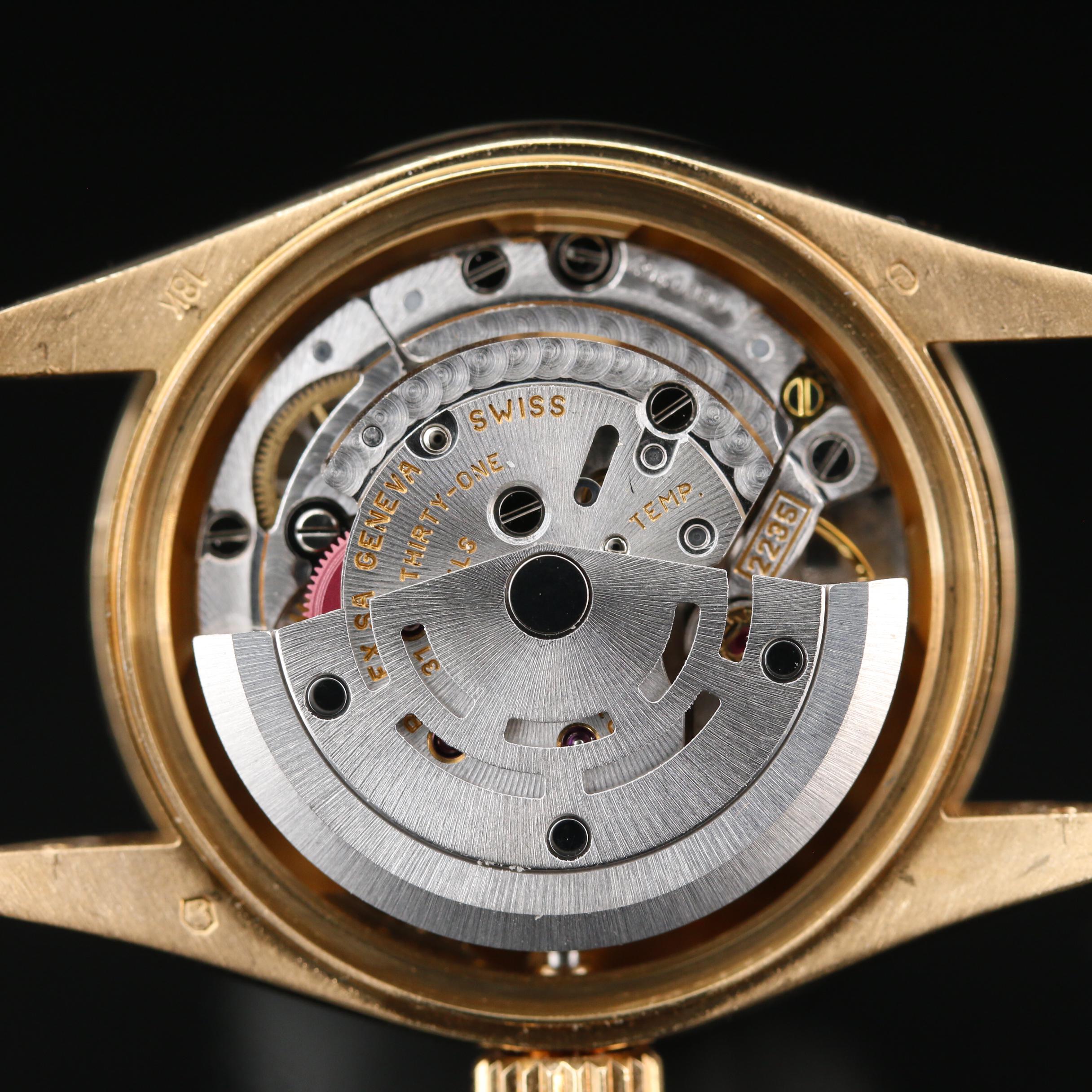 1999 Rolex Datejust 18K Gold and Diamond Bezel Automatic Watch