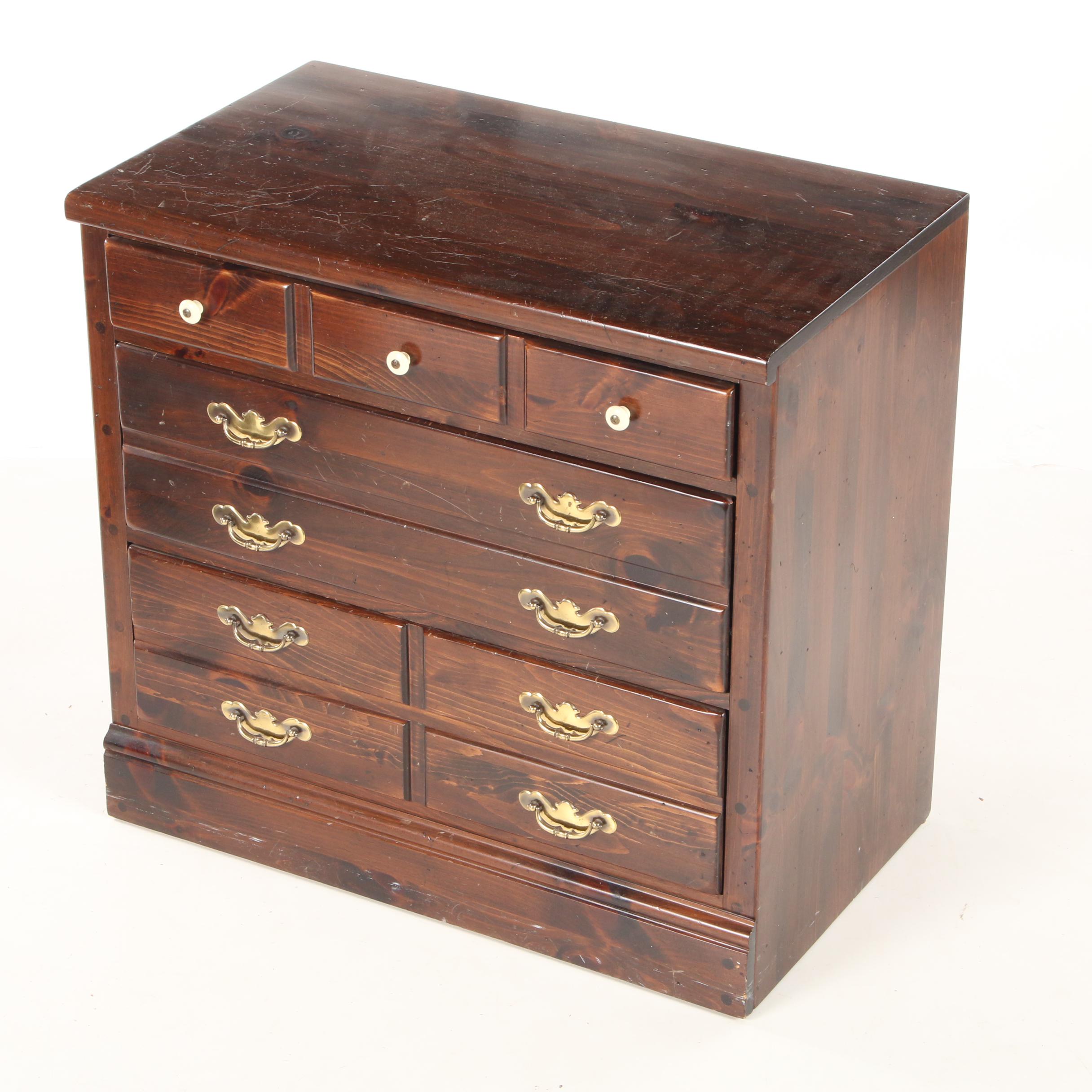 Pair of Ethan Allen Pine Louvered Cabinets