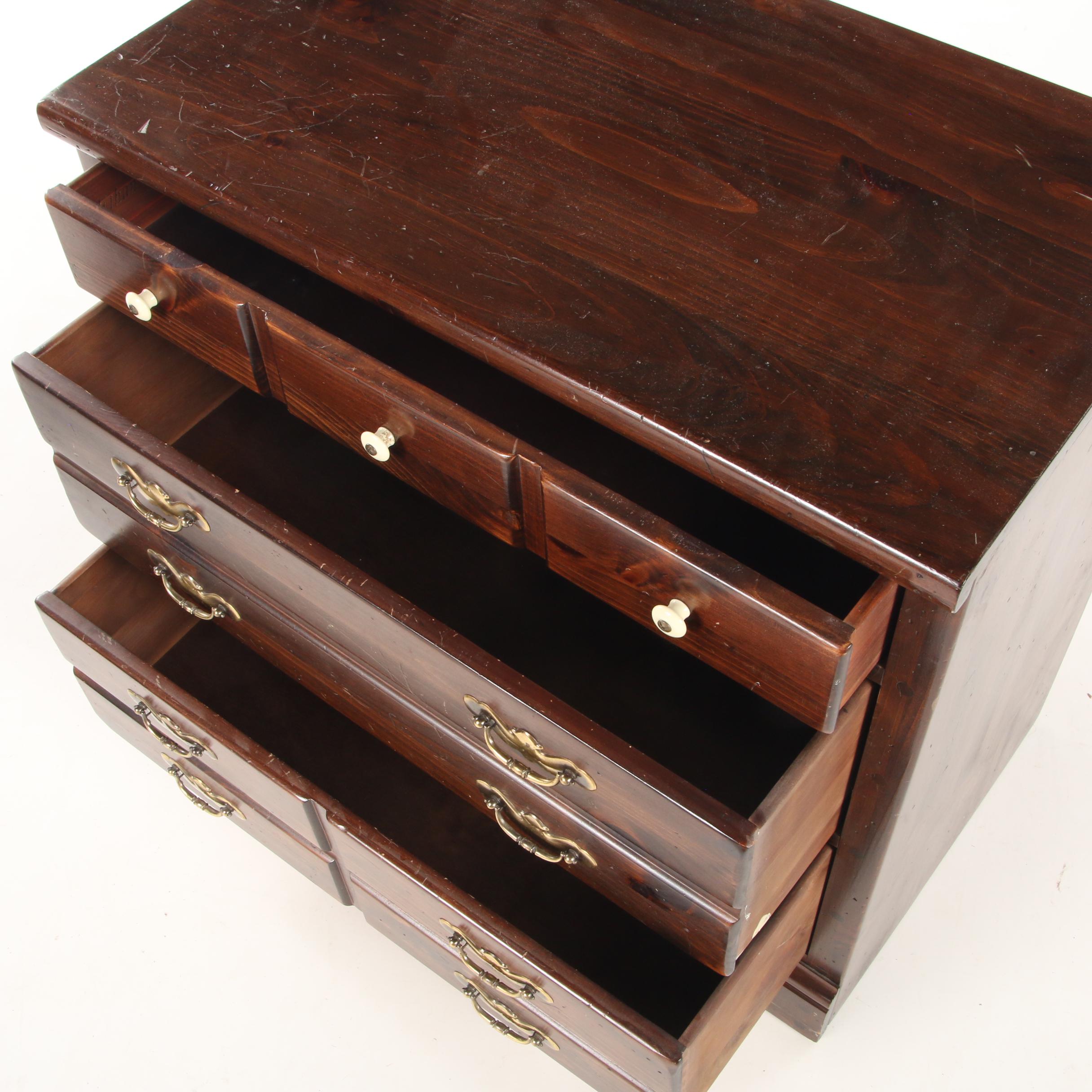 Pair of Ethan Allen Pine Louvered Cabinets