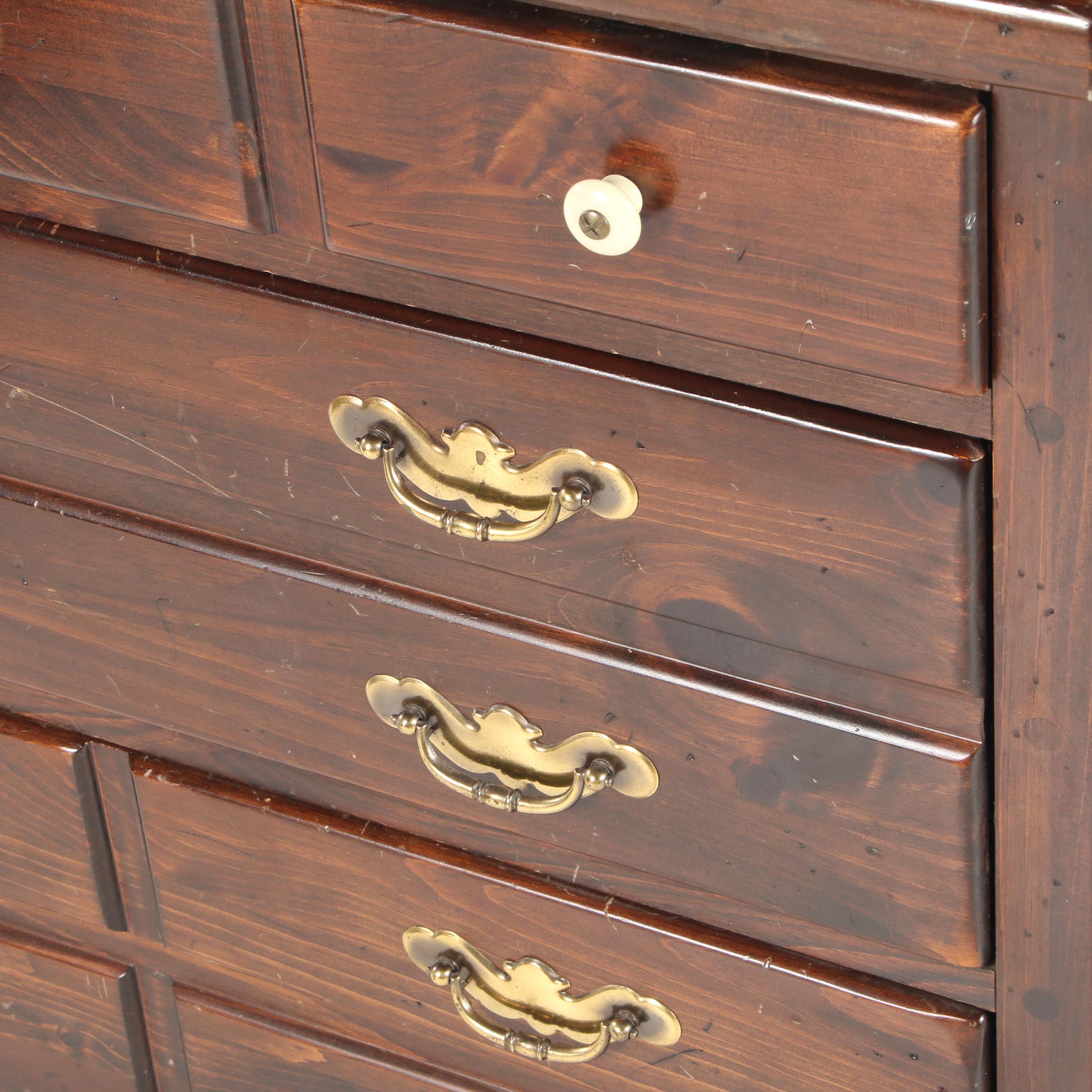 Pair of Ethan Allen Pine Louvered Cabinets