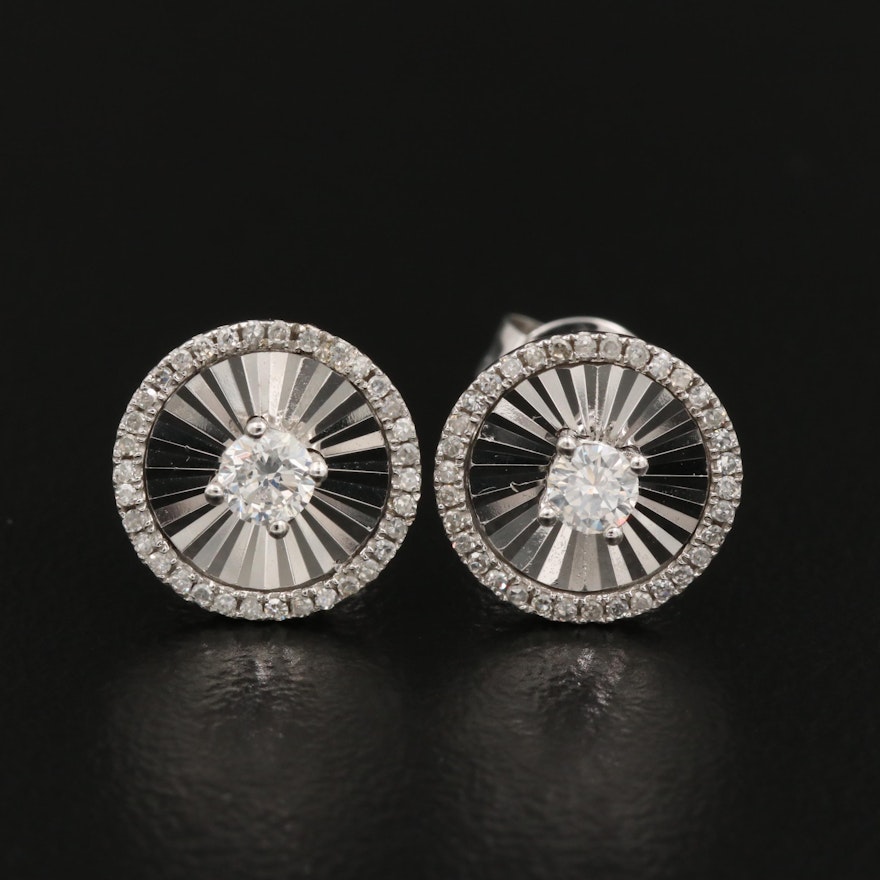 14K Diamond Stud Earrings