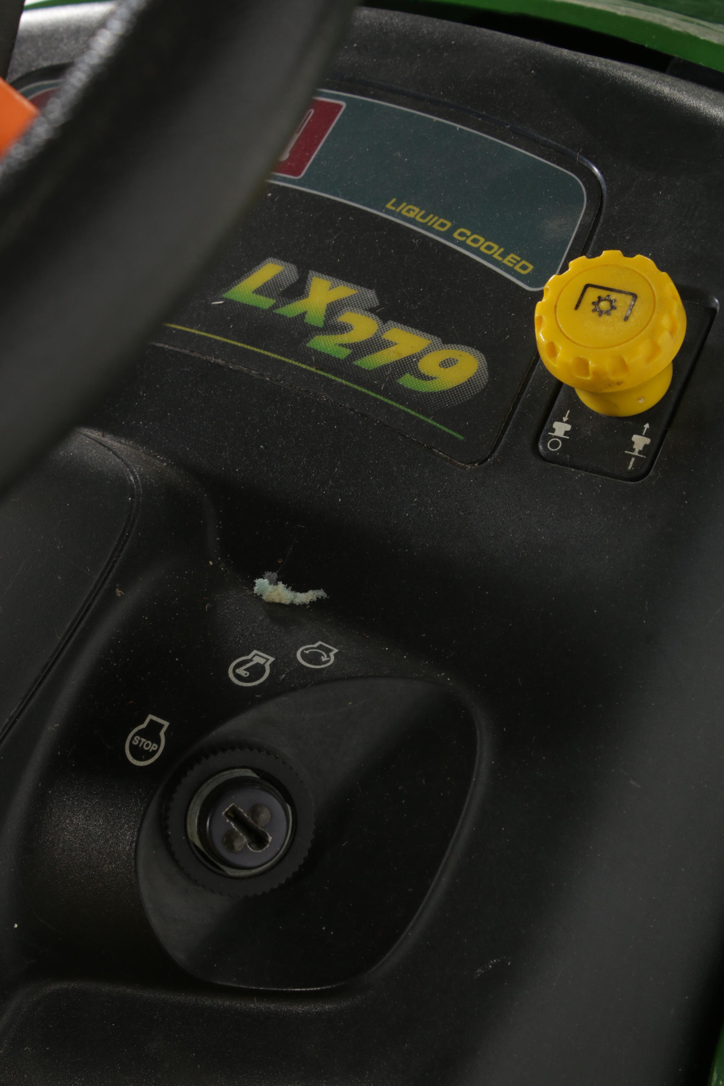 John Deere LX279 Riding Lawn Mower with Mowing Deck, Plow and Seed Spreader