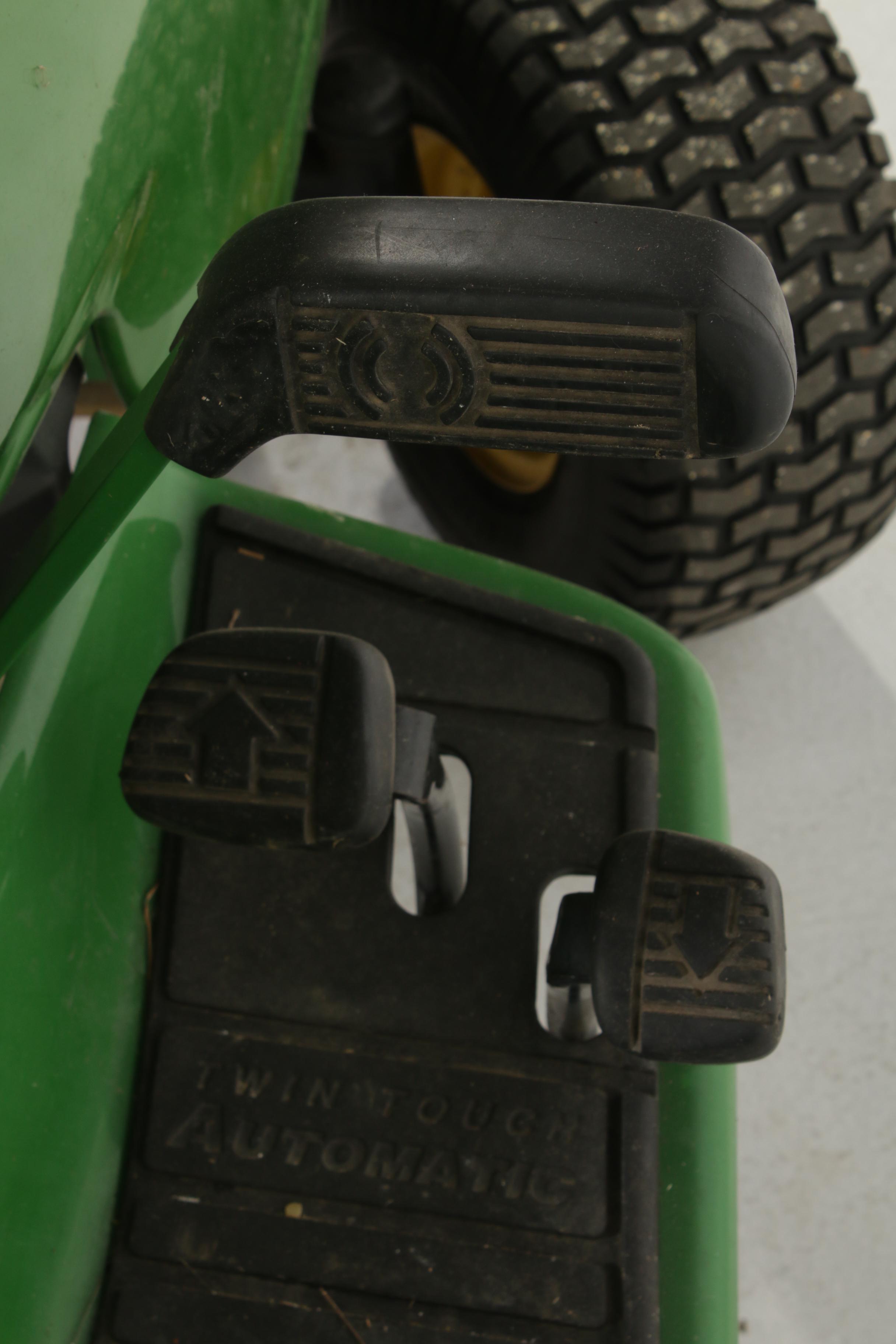 John Deere LX279 Riding Lawn Mower with Mowing Deck, Plow and Seed Spreader