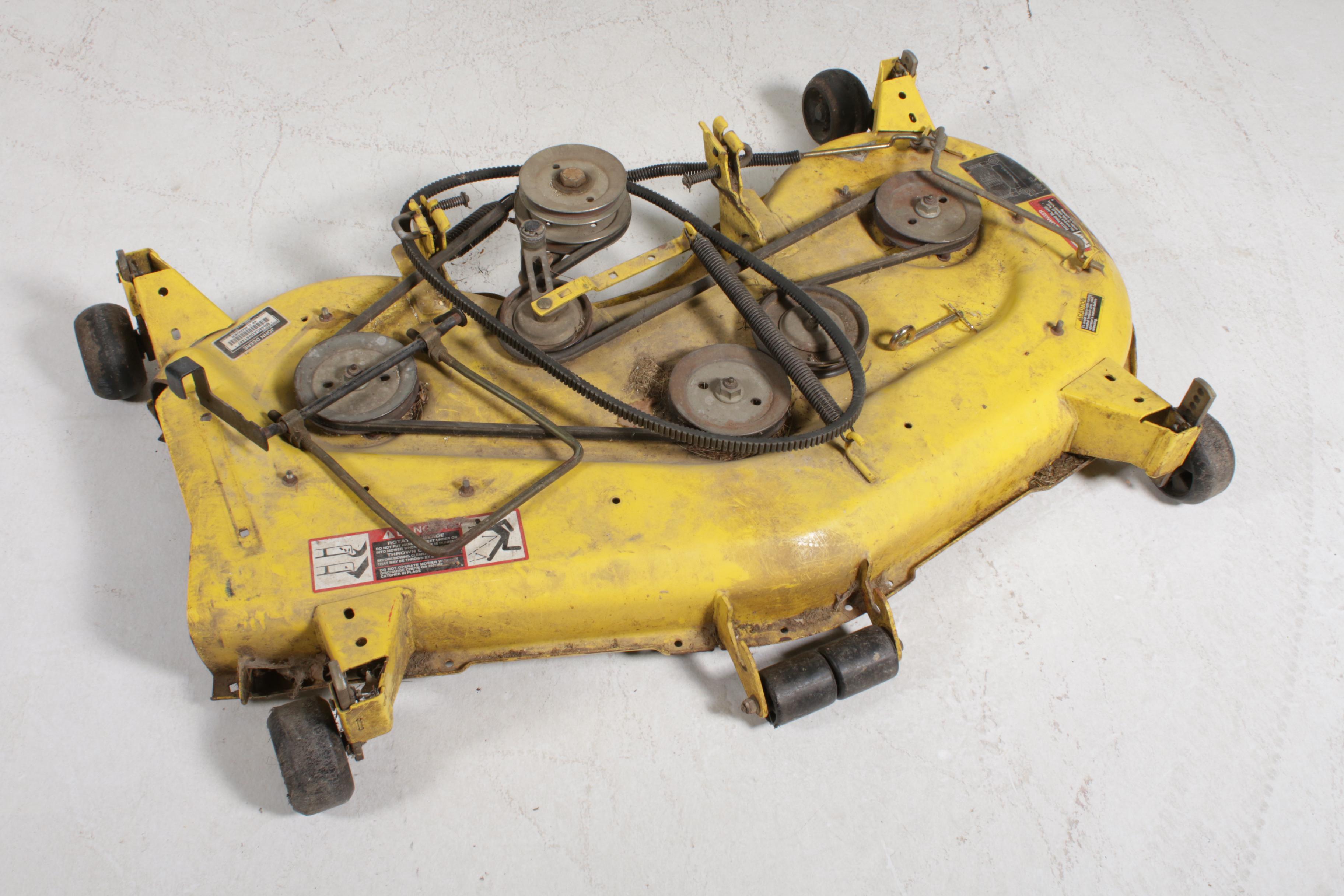 John Deere LX279 Riding Lawn Mower with Mowing Deck, Plow and Seed Spreader