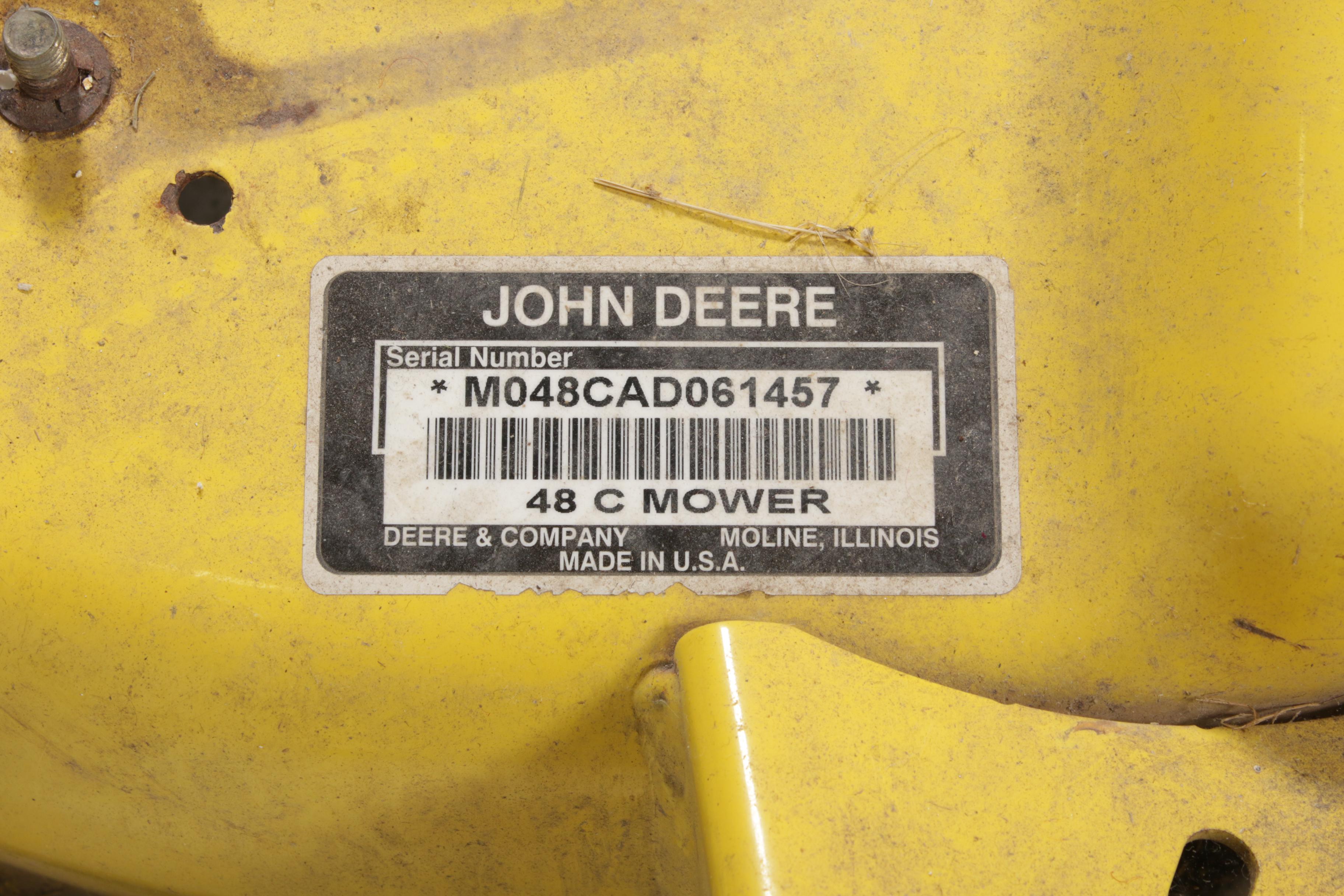 John Deere LX279 Riding Lawn Mower with Mowing Deck, Plow and Seed Spreader