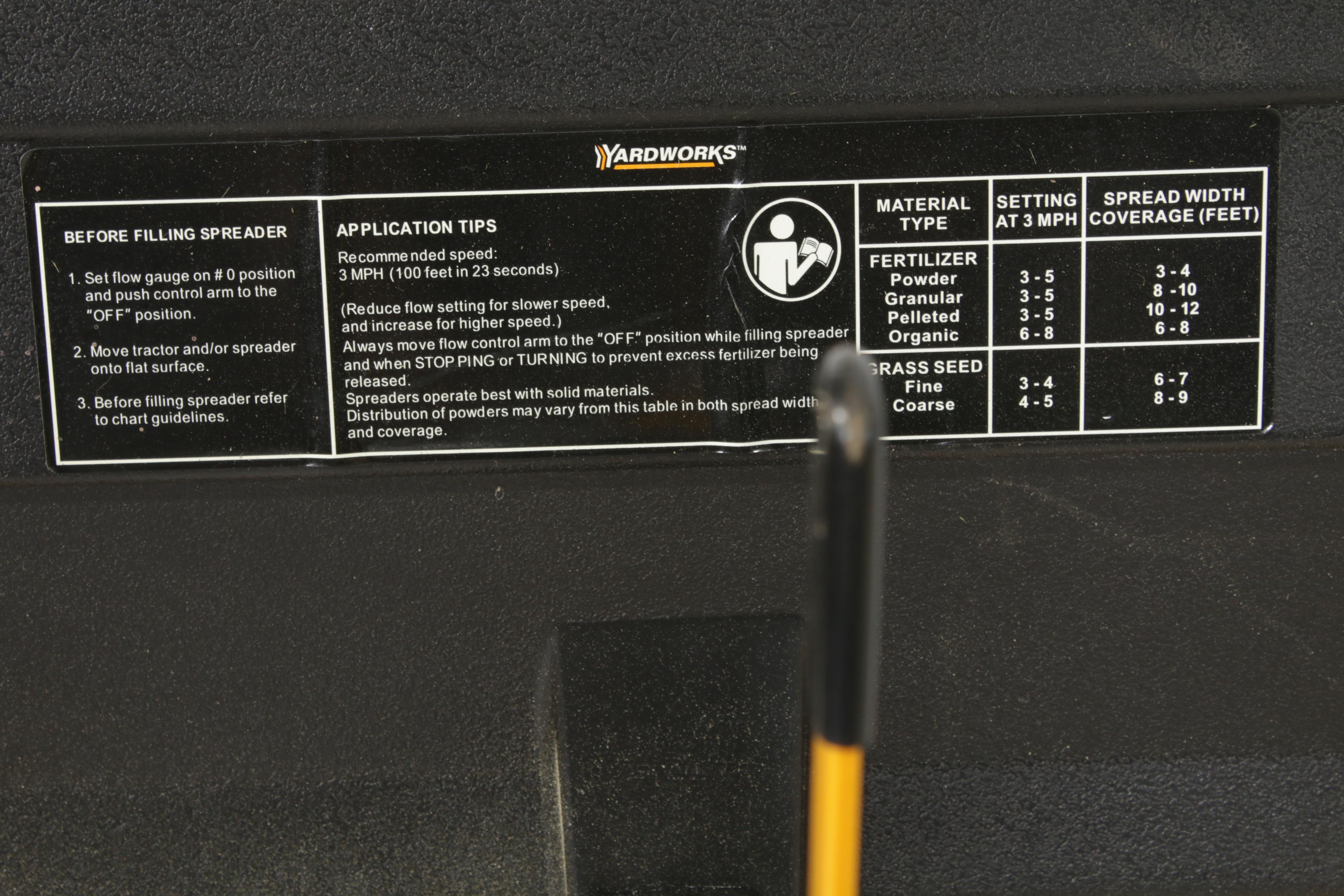 John Deere LX279 Riding Lawn Mower with Mowing Deck, Plow and Seed Spreader