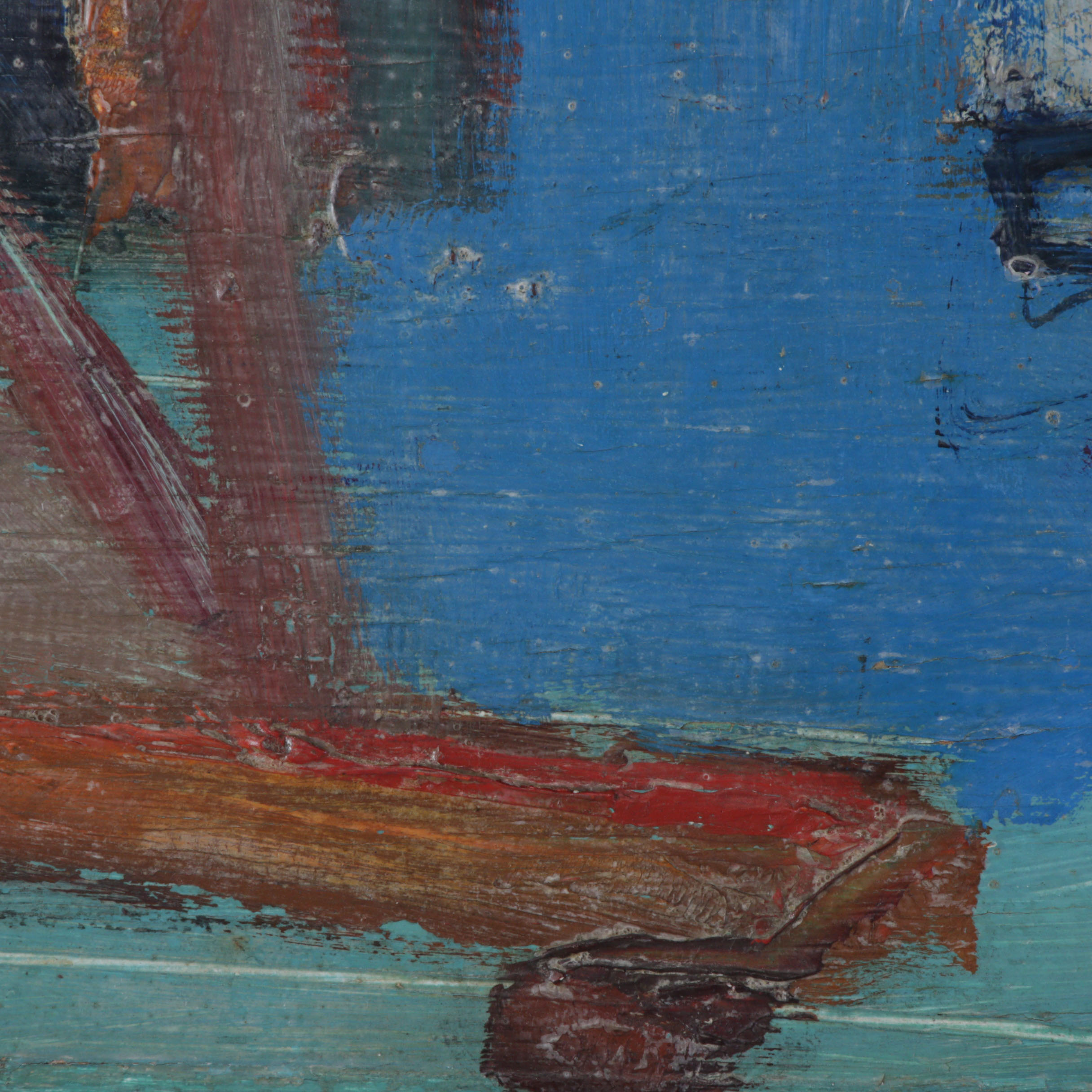 Franz Josef Kline Abstract Expressionist Oil Painting, Circa 1947 with Catalogue