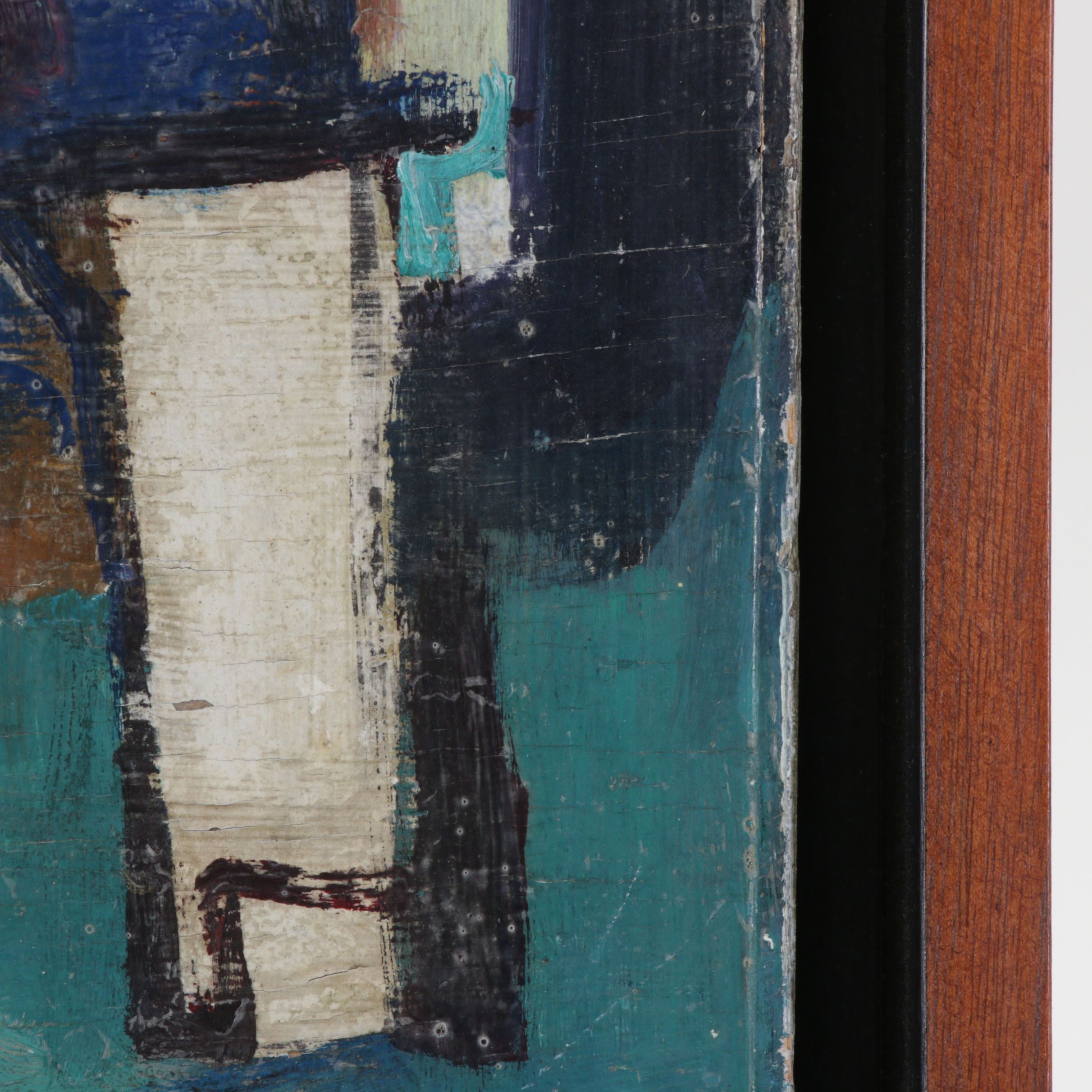 Franz Josef Kline Abstract Expressionist Oil Painting, Circa 1947 with Catalogue