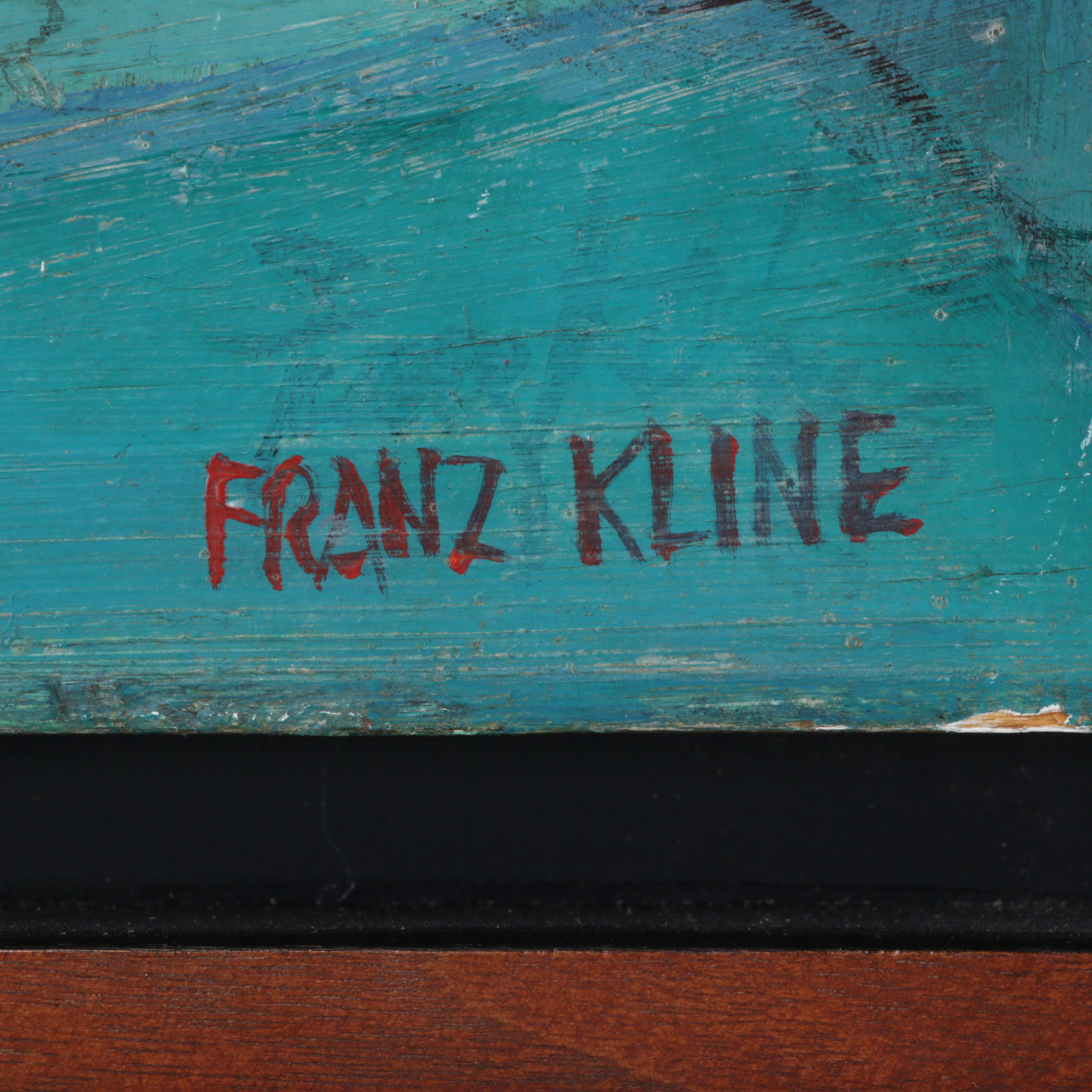 Franz Josef Kline Abstract Expressionist Oil Painting, Circa 1947 with Catalogue