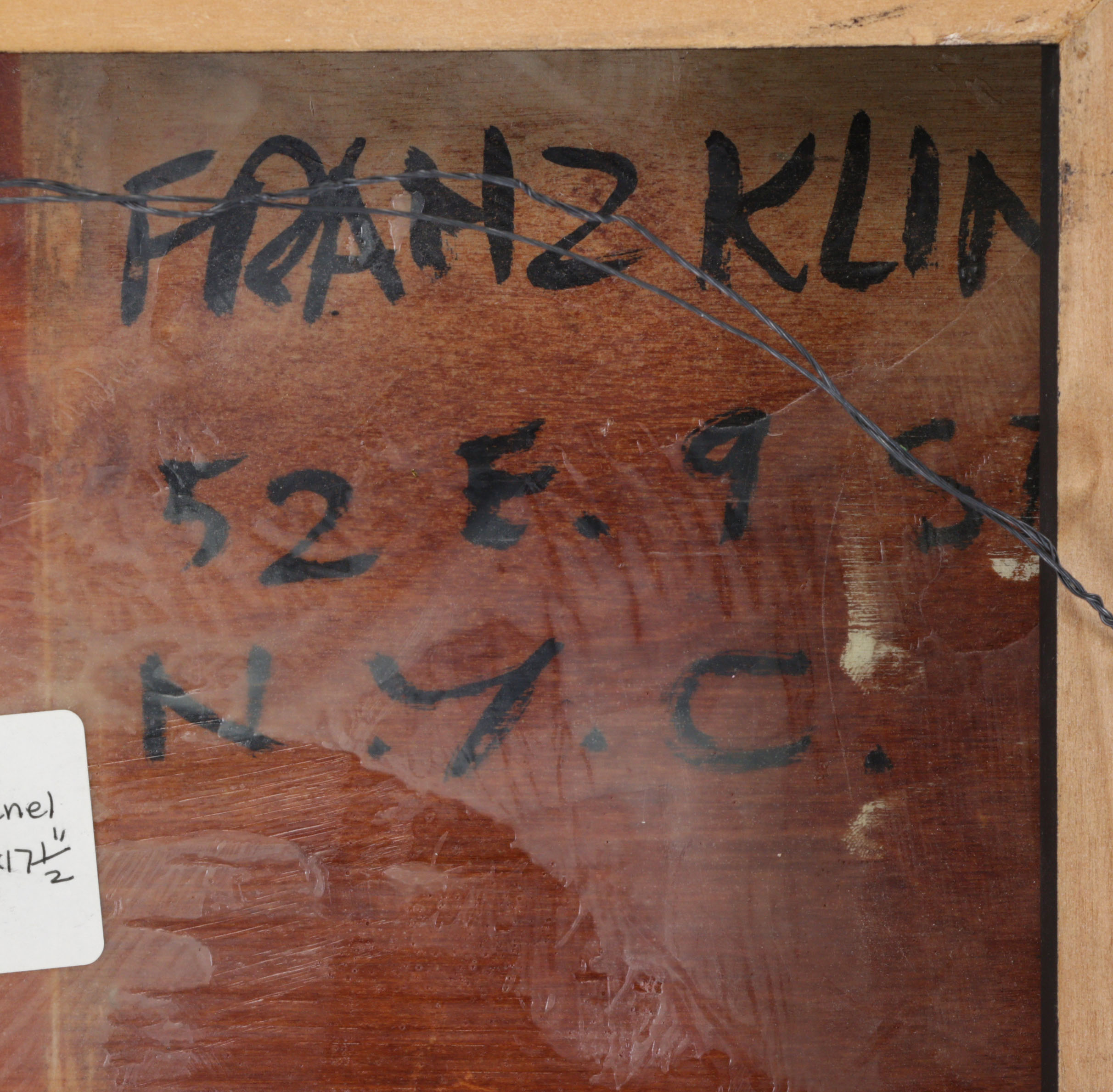 Franz Josef Kline Abstract Expressionist Oil Painting, Circa 1947 with Catalogue