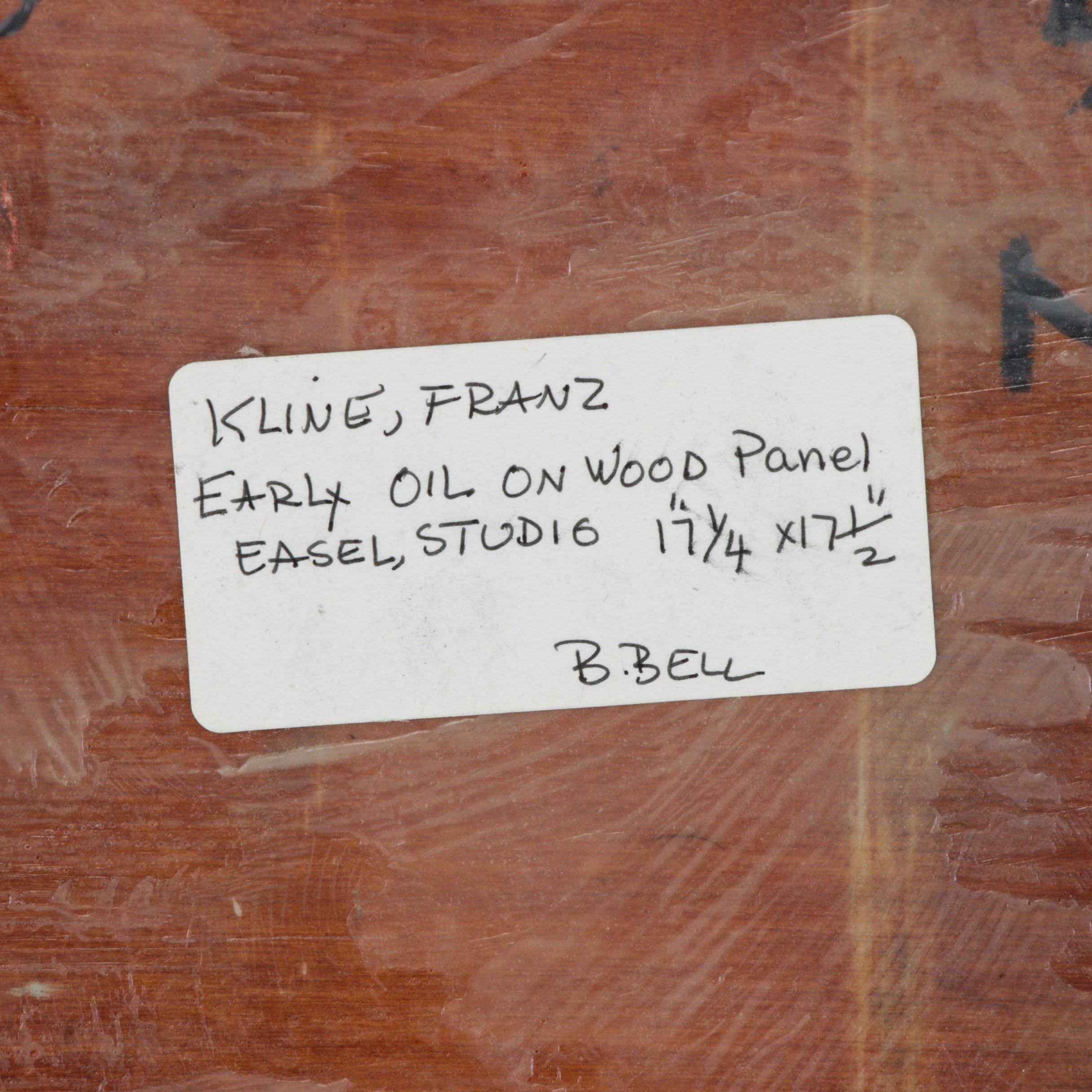 Franz Josef Kline Abstract Expressionist Oil Painting, Circa 1947 with Catalogue