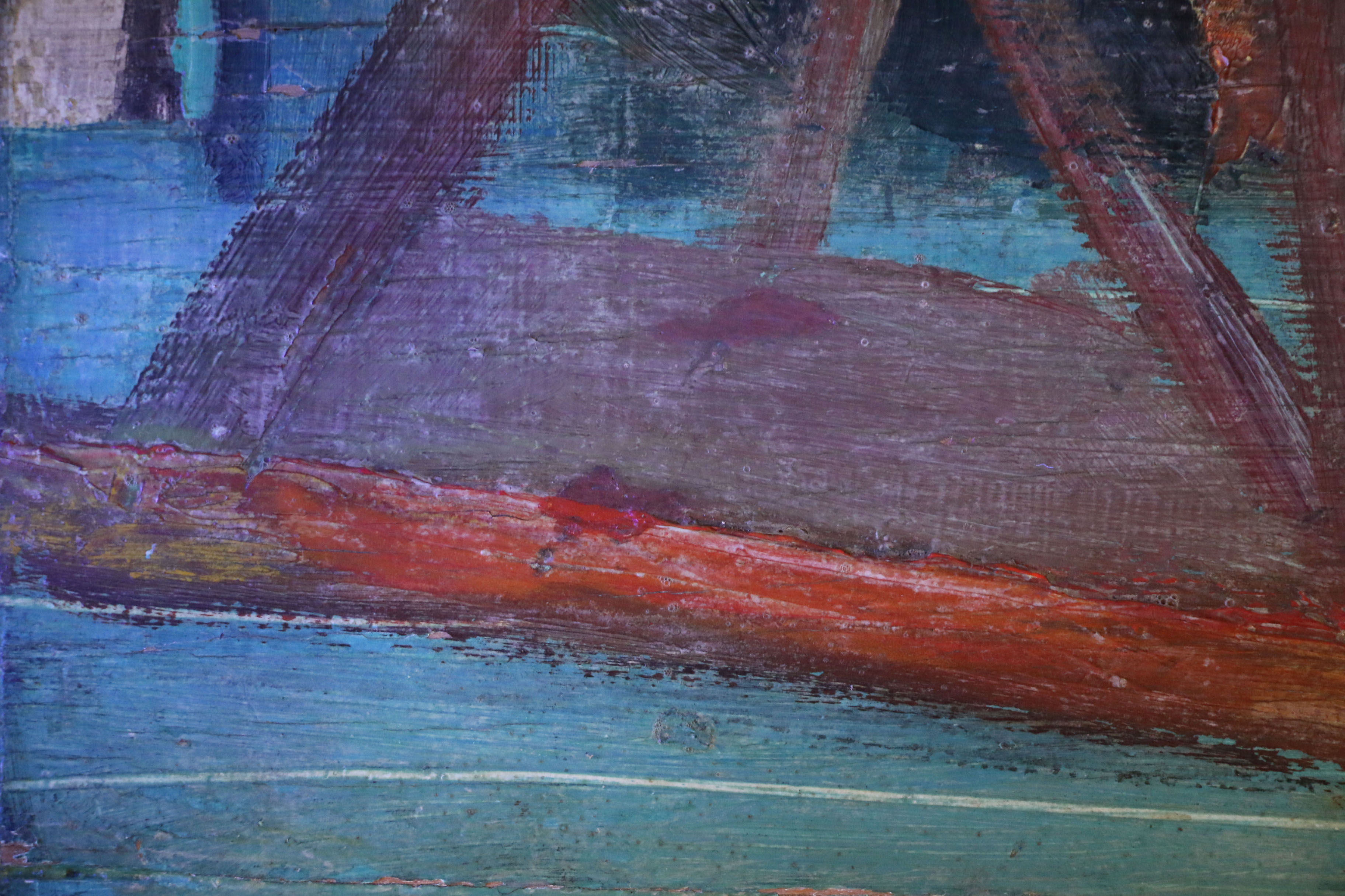 Franz Josef Kline Abstract Expressionist Oil Painting, Circa 1947 with Catalogue