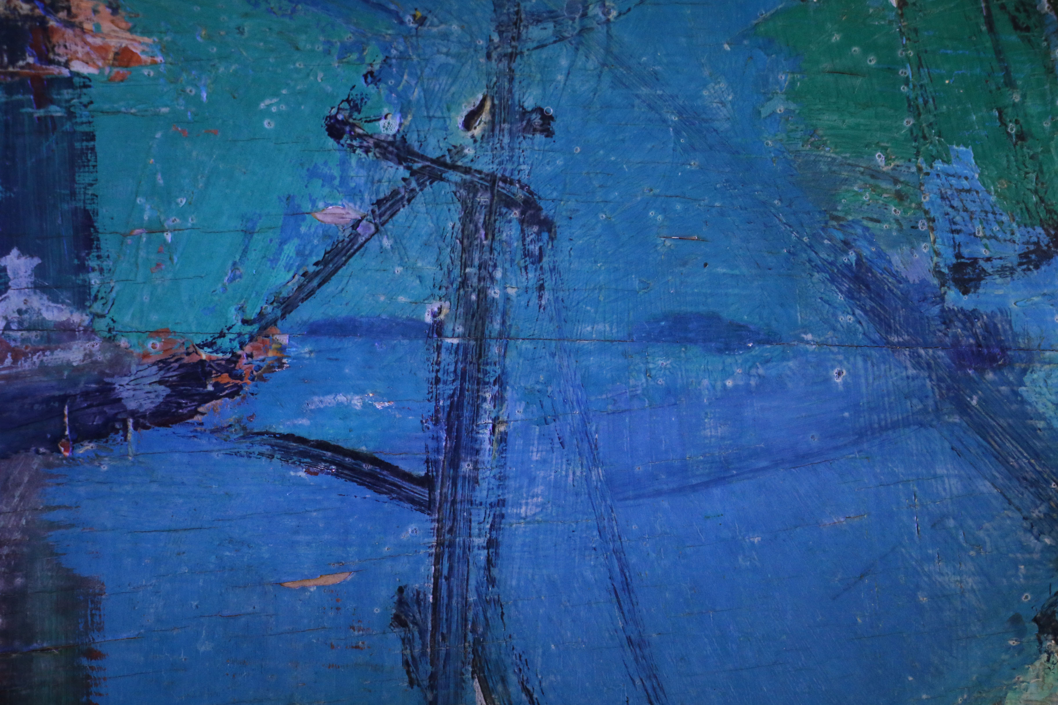 Franz Josef Kline Abstract Expressionist Oil Painting, Circa 1947 with Catalogue