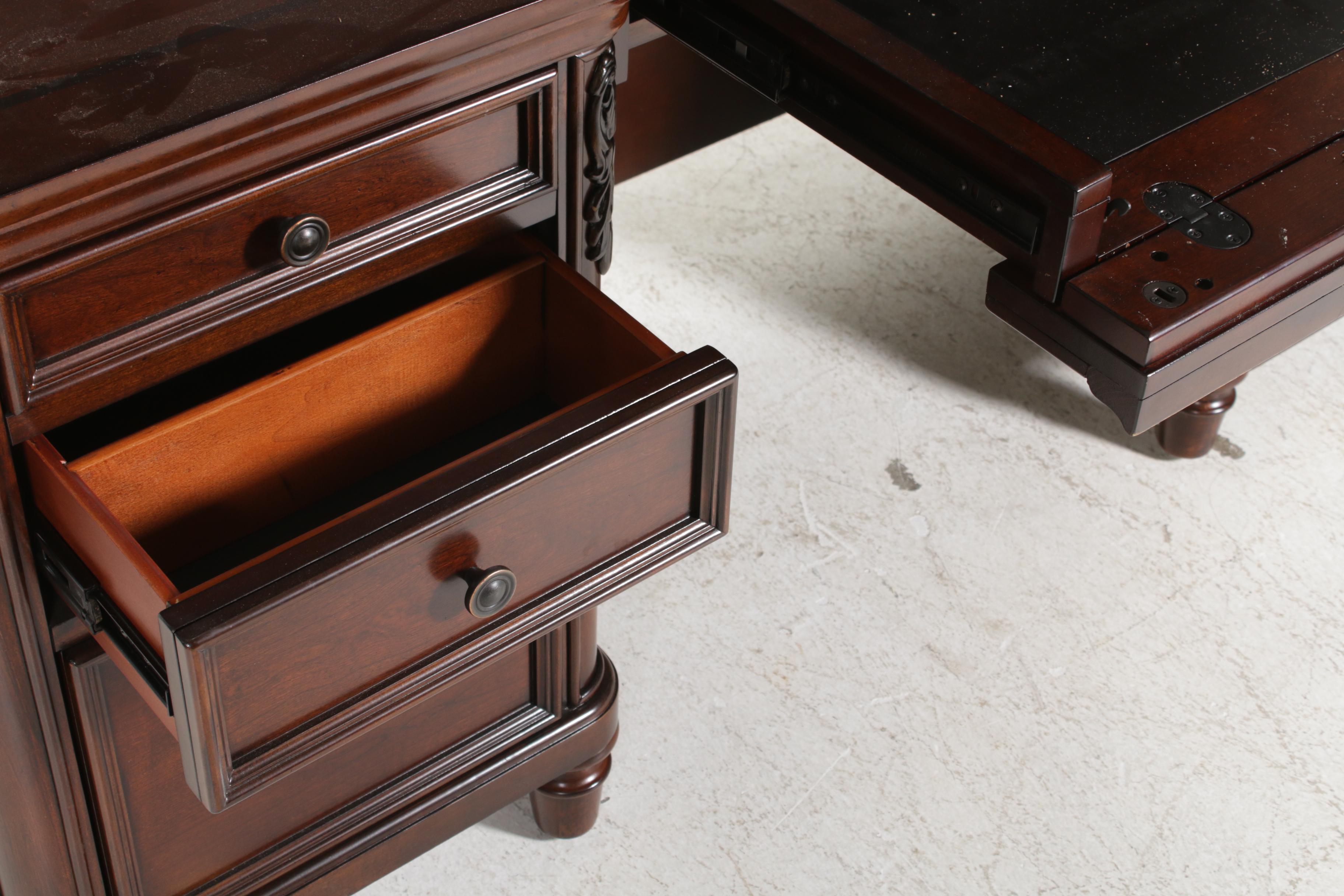 American Signature Collection "Ashland" Credenza Desk and Hutch