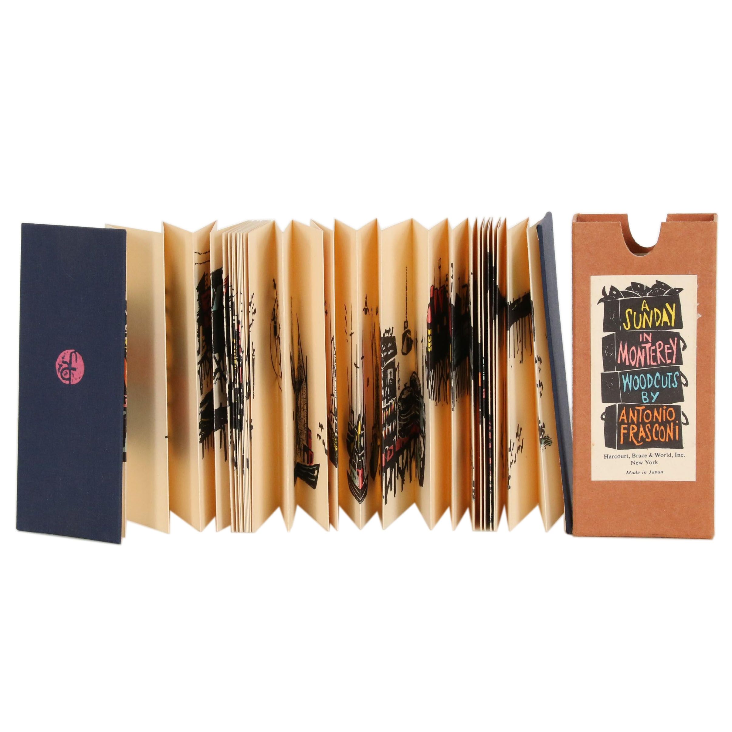 1964 First Edition "A Sunday in Monterey" by Antonio Frasconi